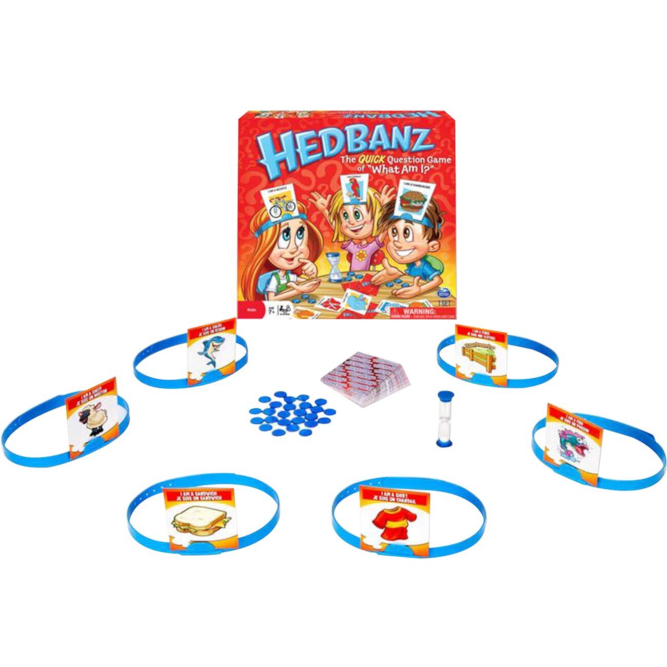 Игра Hedbanz для детей от 7 лет, 72 карточки, 6 головных повязок Spin Master Games