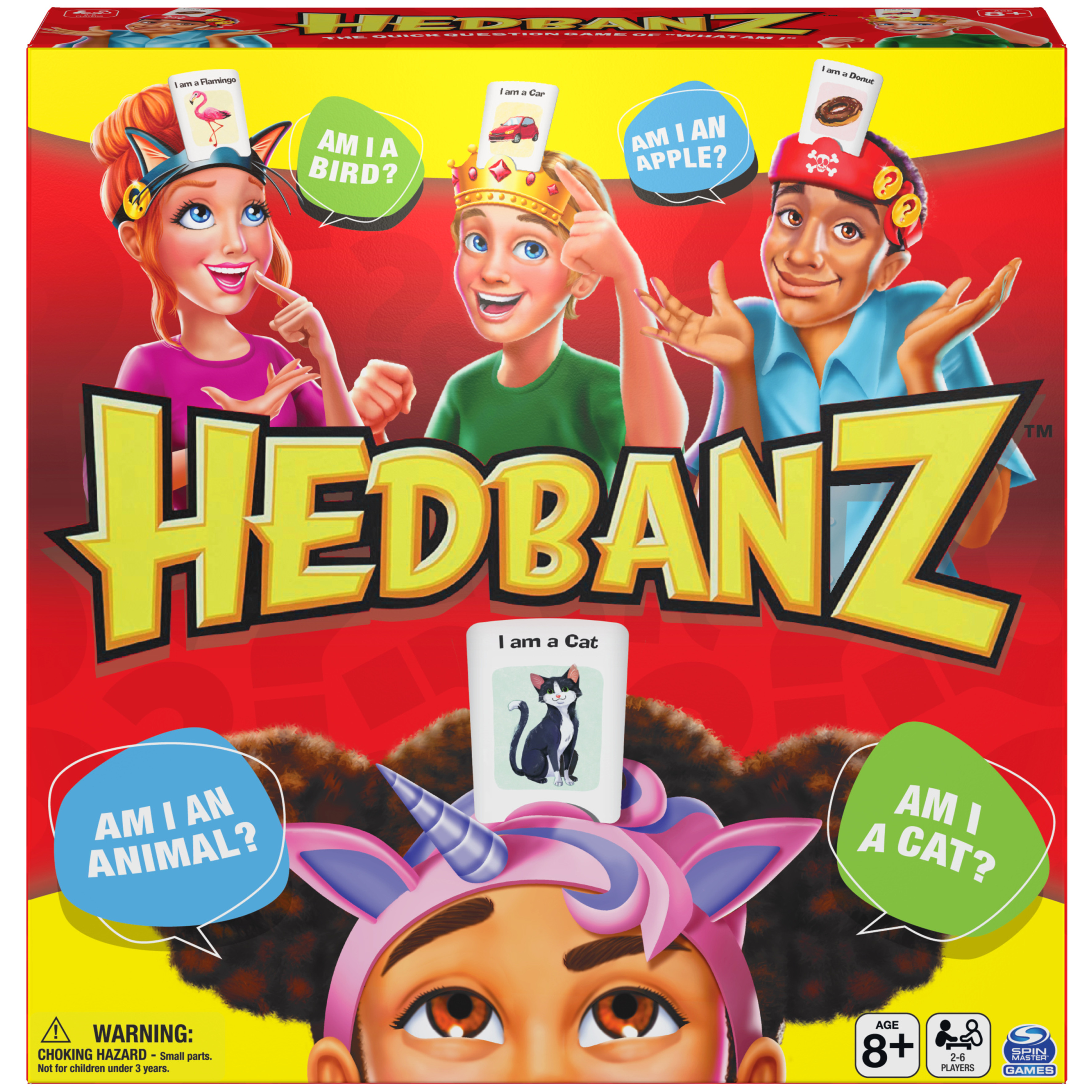 Hedbanz Picture Guessing Board Game 2020 Edition Family Games | Games for Family Game Night | Kids Games | Card Games, for Families and Kids Ages 8+ Spin Master Games