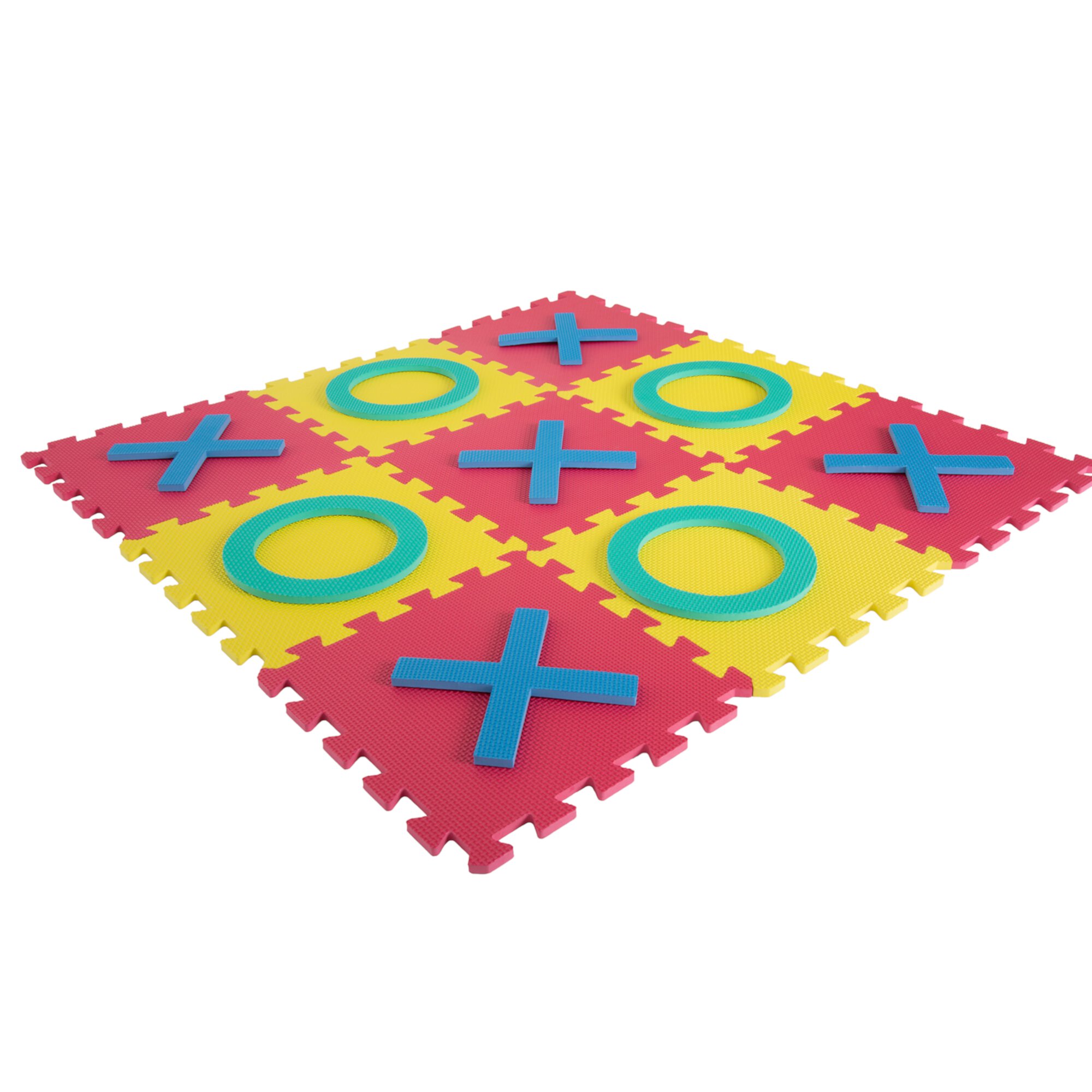 Giant Classic Tic Tac Toe Game Colorful Jumbo EVA Non Toxic Foam Squares for Kids Hey! Play!