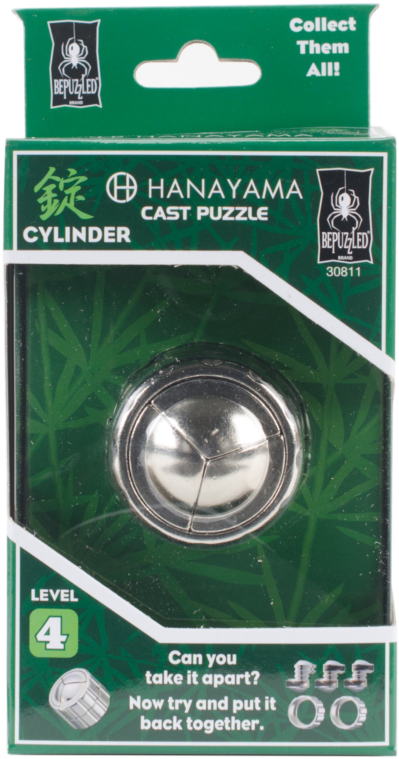 Hanayama Level 4 Cast Puzzle, Cylinder BePuzzled