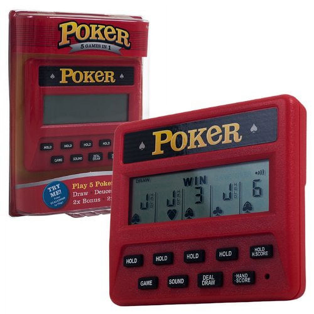 Trademark Global Electronic Handheld 5 in 1 Poker Game Trademark Global