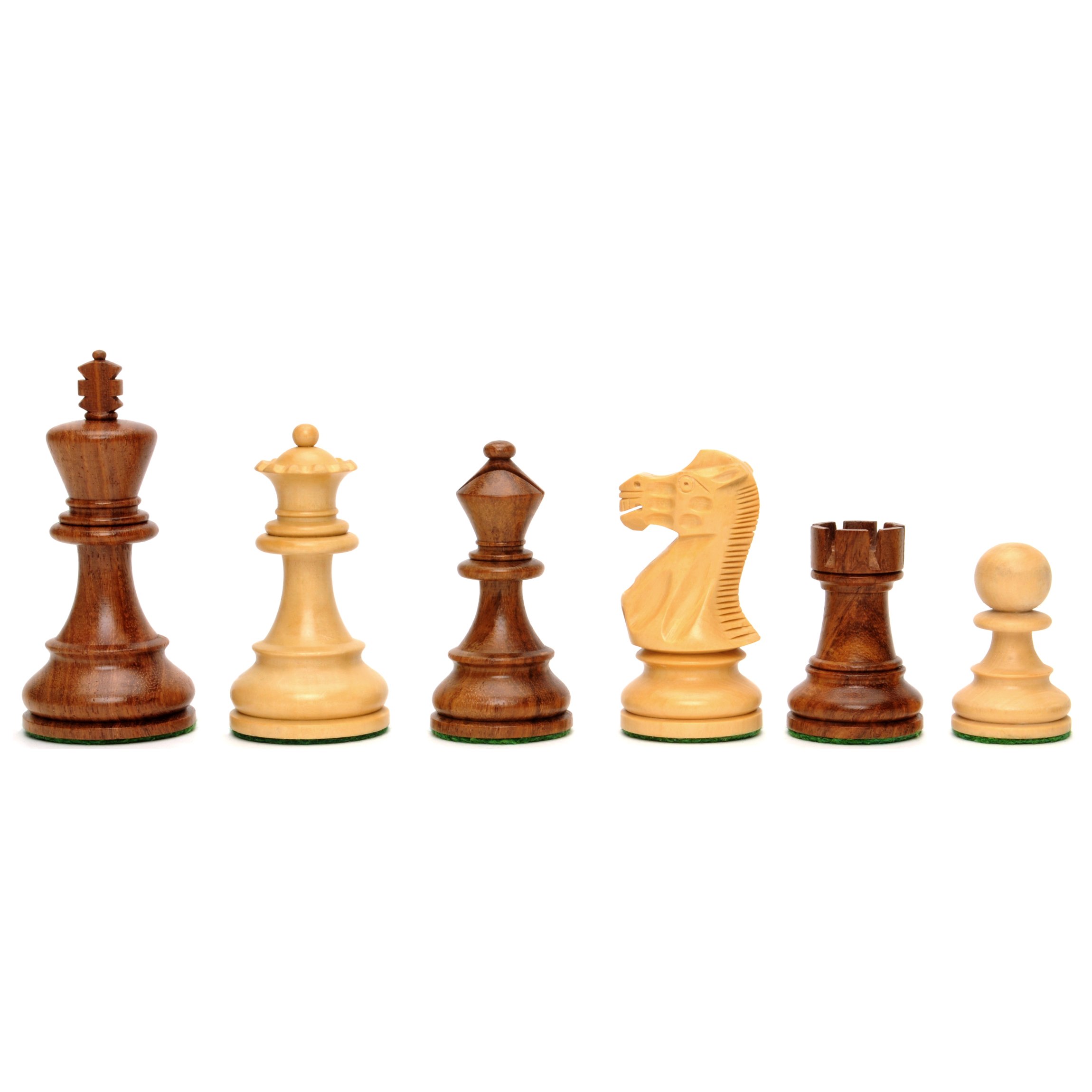 WE Games Staunton Chessmen - Handpolished Acacia & Boxwood with 2.5 in. King WE Games