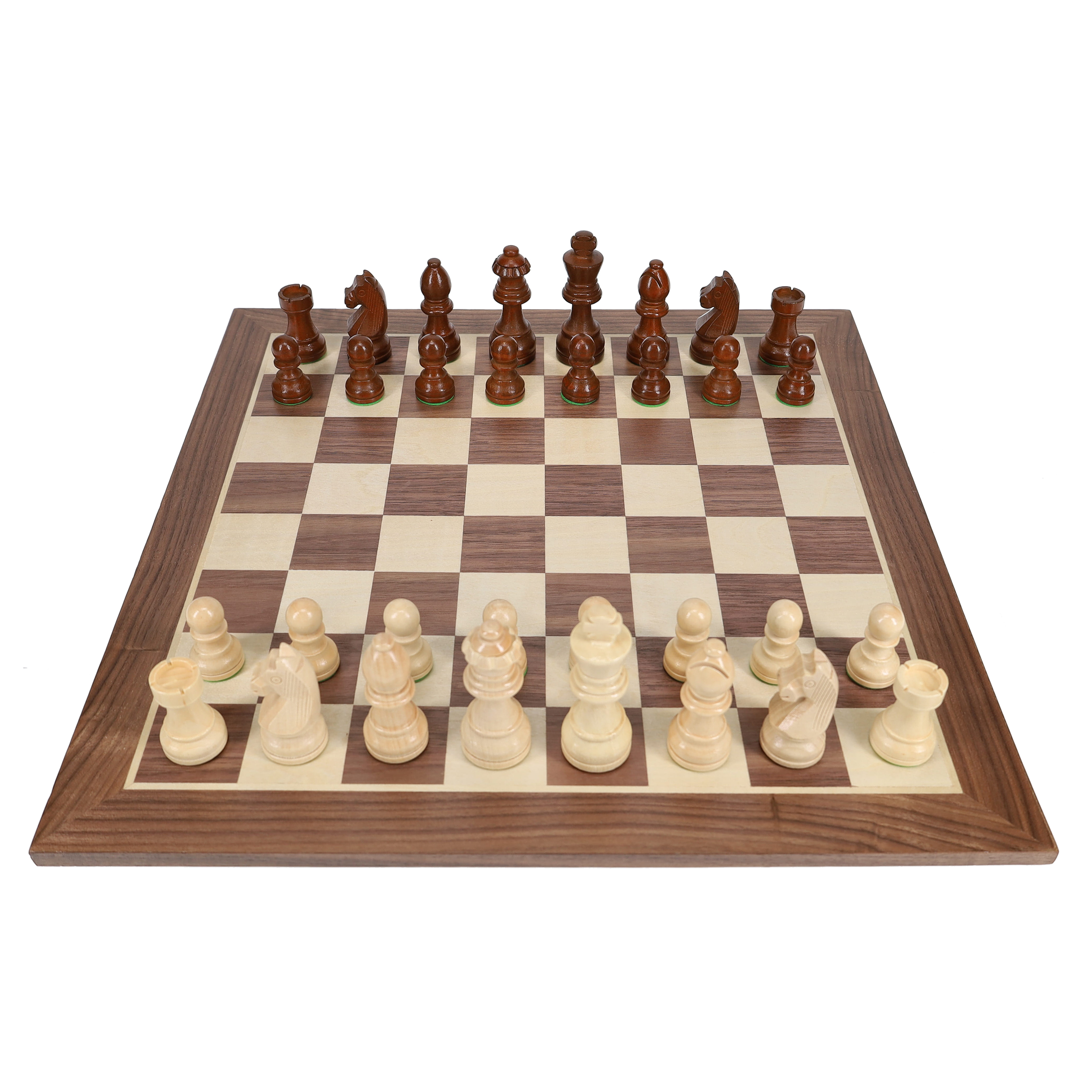 WE Games French Staunton Chess Set - Weighted Pieces & Walnut Wood Board 14.75 in. WE Games