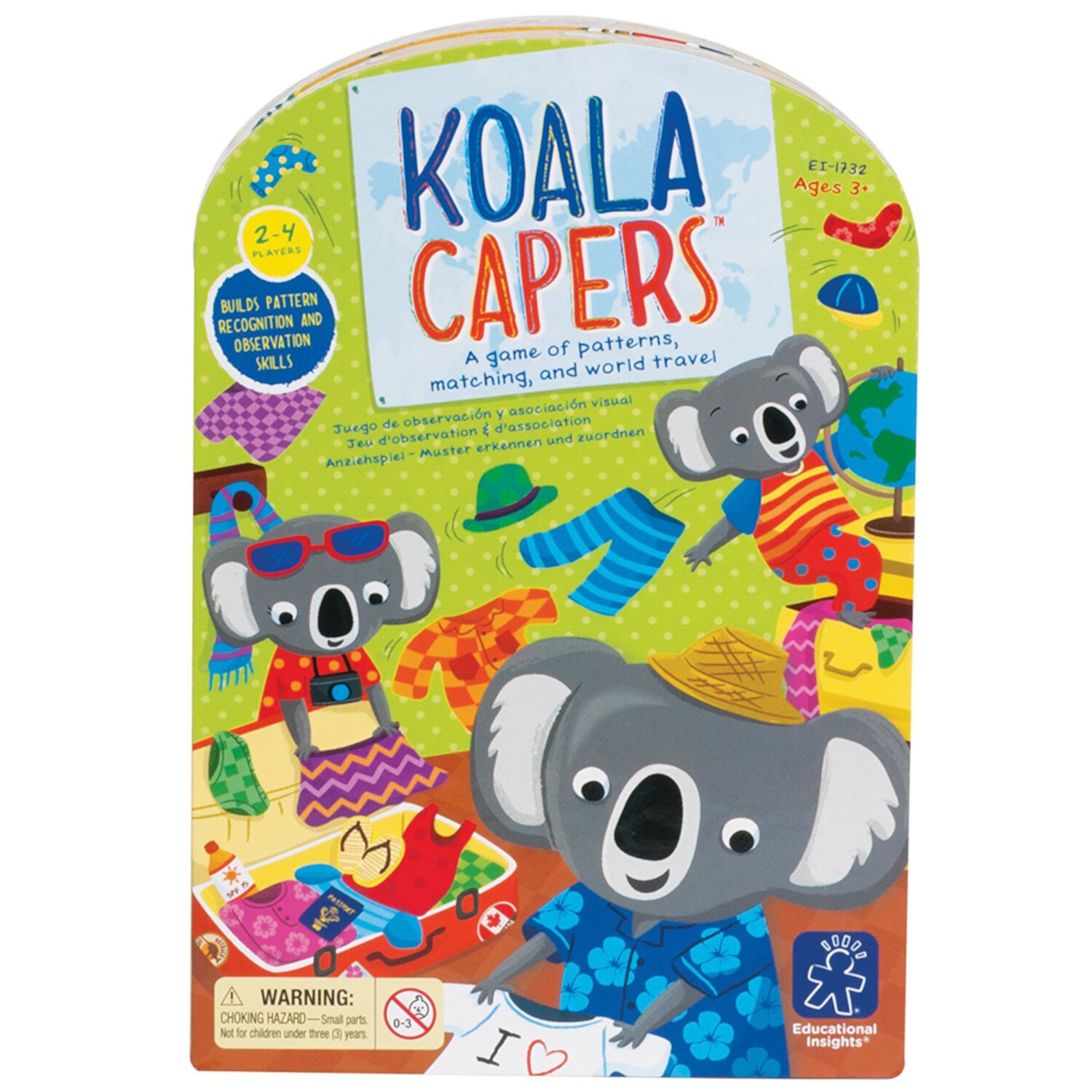 Educational Insights Koala Capers Card Game: Preschool Game-Early Math & Memory Skills, 2-4 Players, Ages 3+ Educational Insights