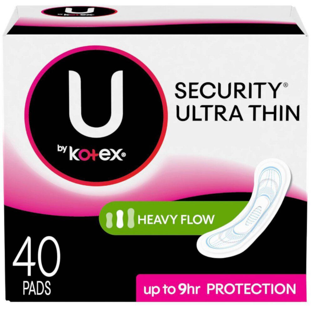 U by Kotex Security Ultra Thin Pads, Long without Wings (40 count) Kotex