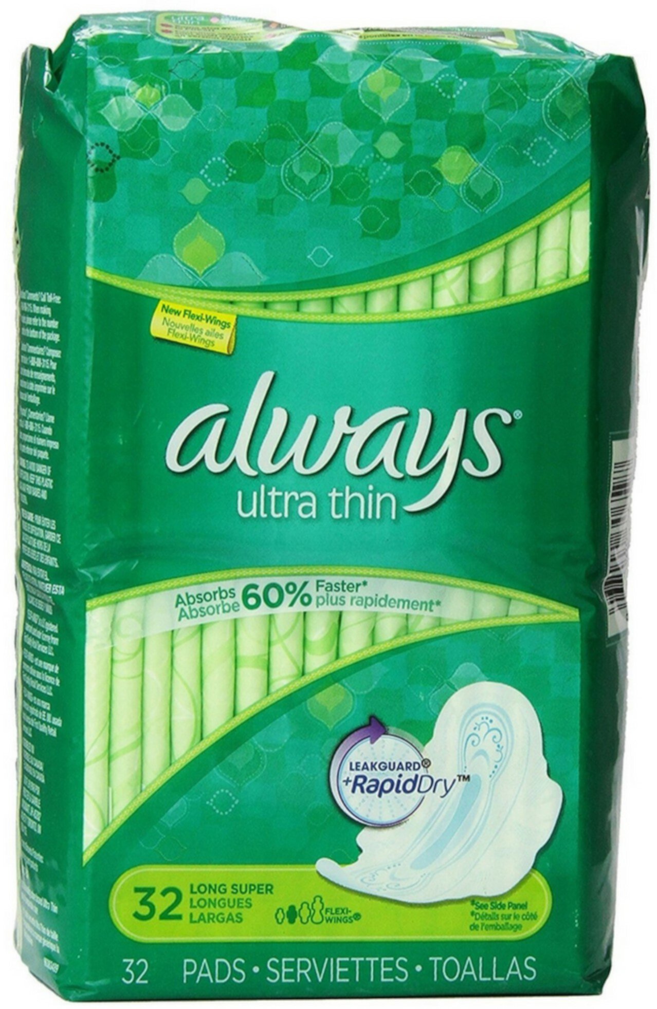 6 Pack - Always Ultra Thin with Flexi-Wings, Super Long 32 ea Always