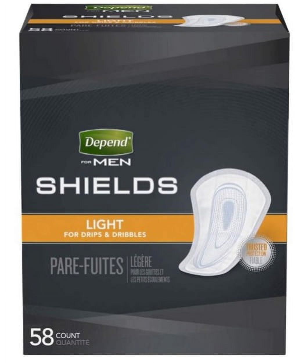 Depend Guards for Men Bladder Control Pad Light Absorbency Absorb-Loc One Size Fits Most Male Disposable, 35641 - Pack of 58 By Brand Depend Guards for Men Depend