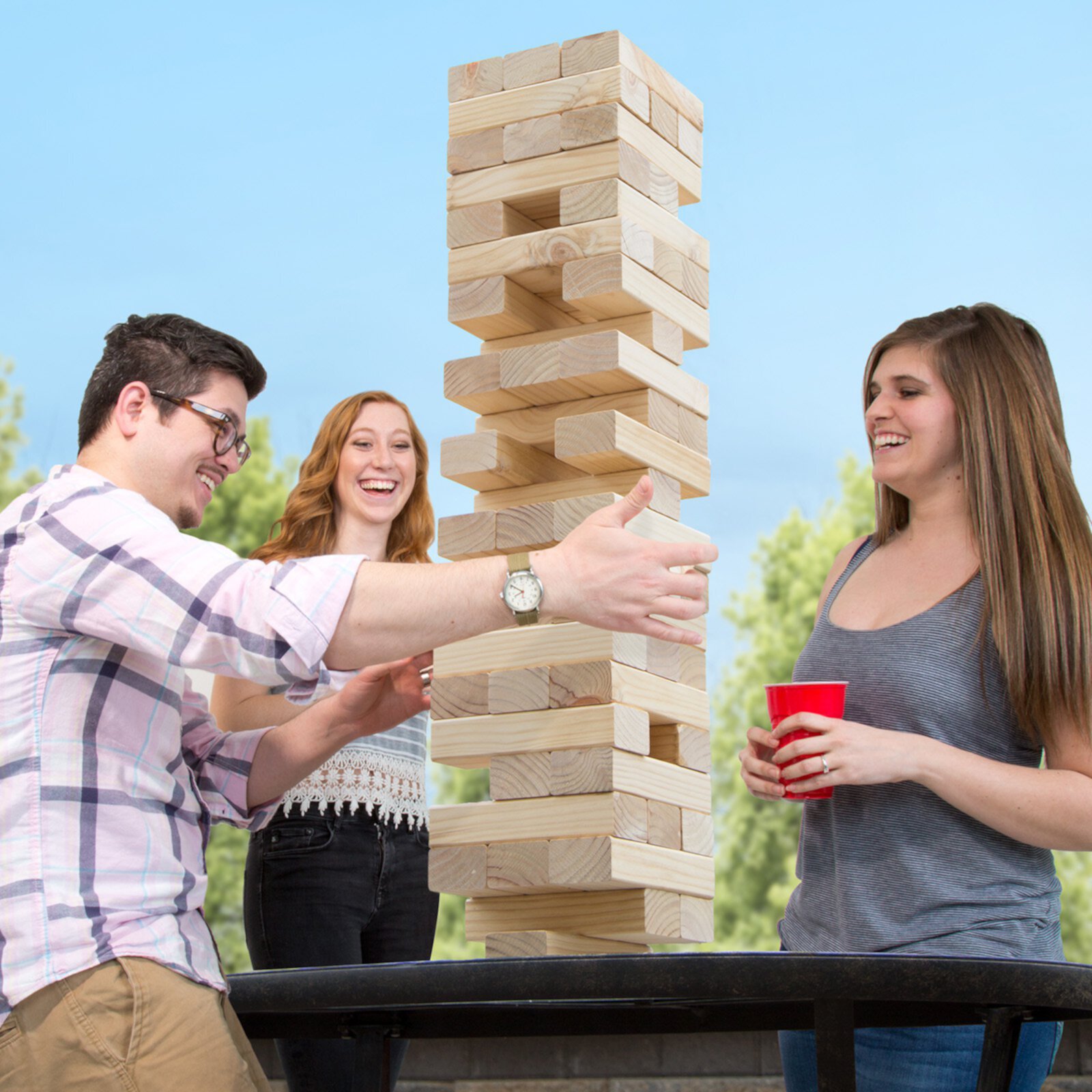 Hey! Play! Jumbo Traditional Tumbling Towers Hey! Play!