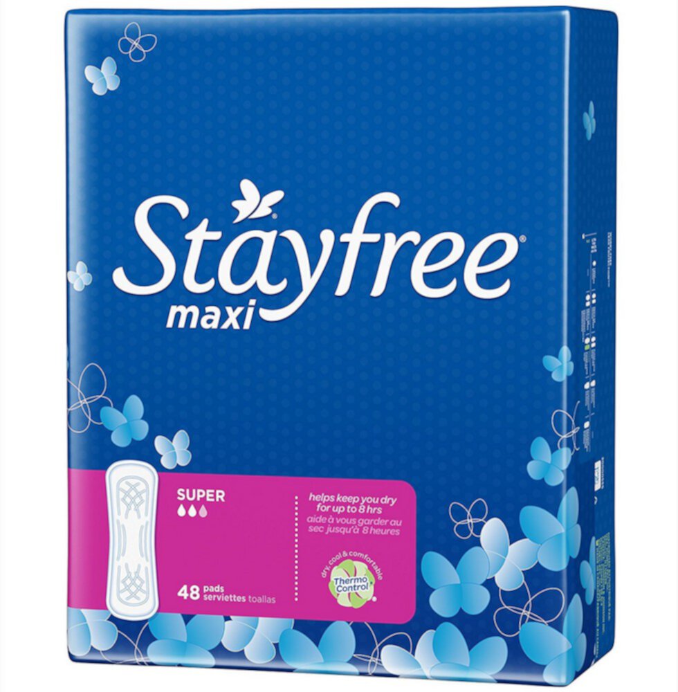 STAYFREE Maxi Pads, Super 48 ea (Pack of 2) Stayfree