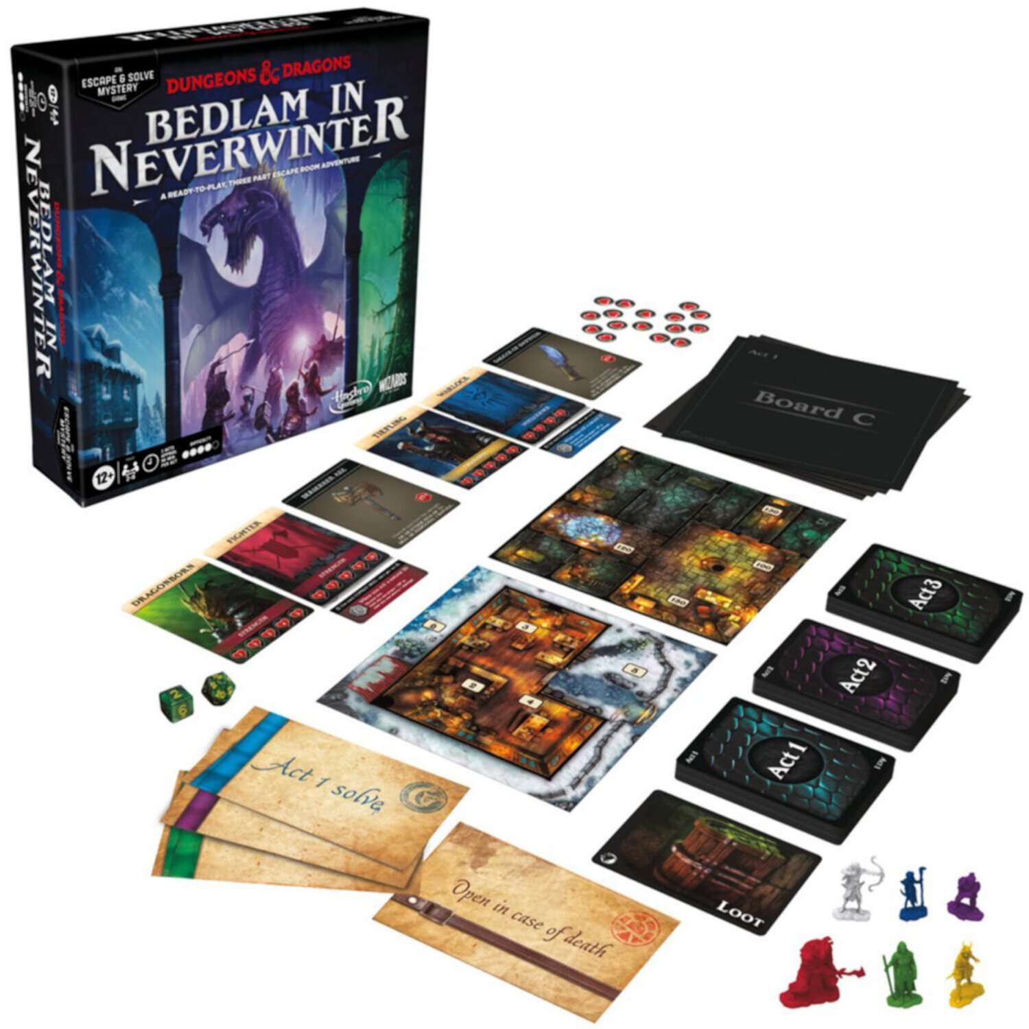 Dungeons & Dragons: Bedlam in Neverwinter Game, D&D Escape Room Game, Ages 12+ Dungeons & Dragons