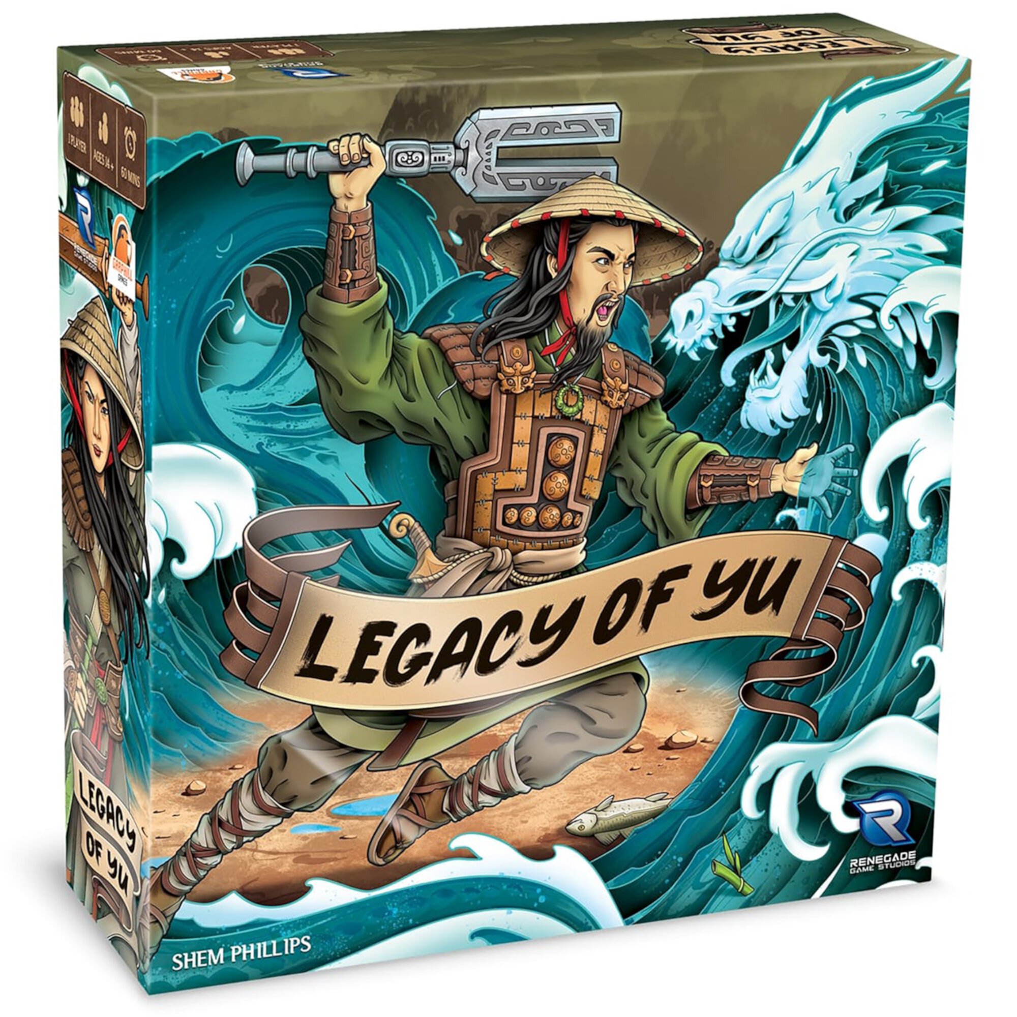 Legacy of Yu - Solo Campaign Style Board Game, Set In Ancient China, Garphill Games, Renegade, Ages 14+, 1 Player Renegade Game