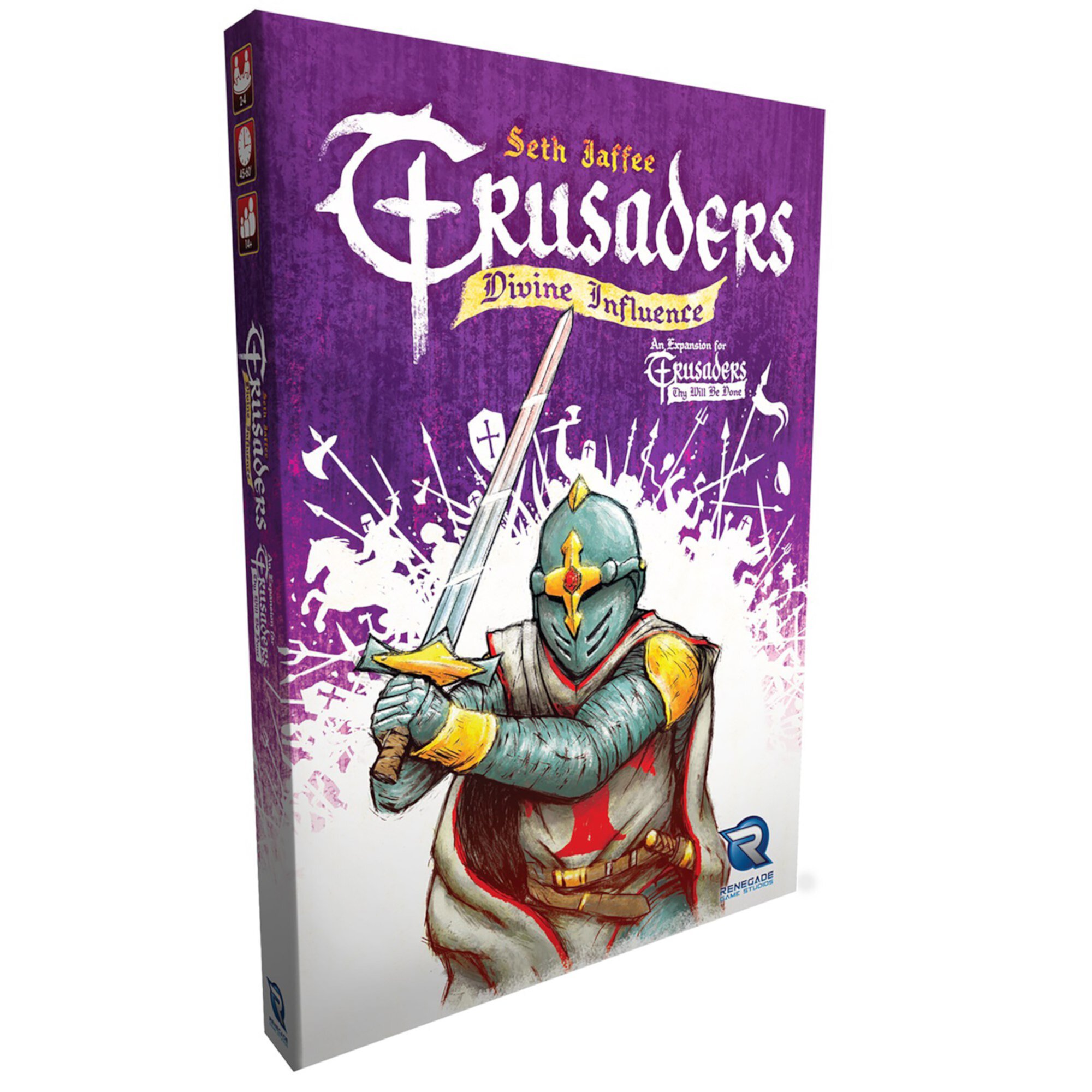 Crusaders: Thy Will Be Done: Divine Influence Expansion - Medivel Strategy Boardgame, Expansion, Ages 14+, 2-4 Players, 45-60 Min Renegade Game