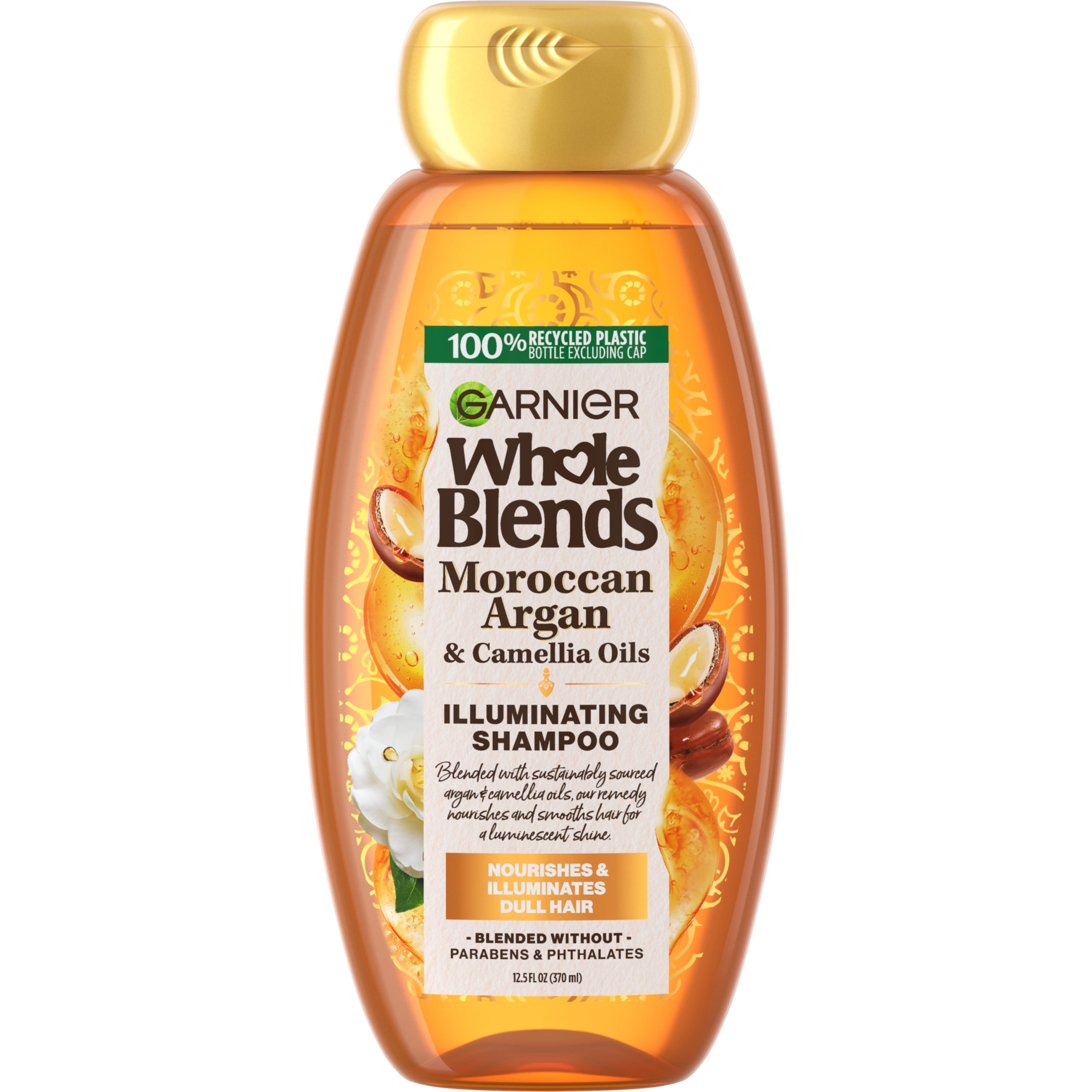 Garnier Whole Blends Nourishing Shampoo, Moroccan Argan, Camellia Oil, Dry Hair 12.5 fl oz Garnier