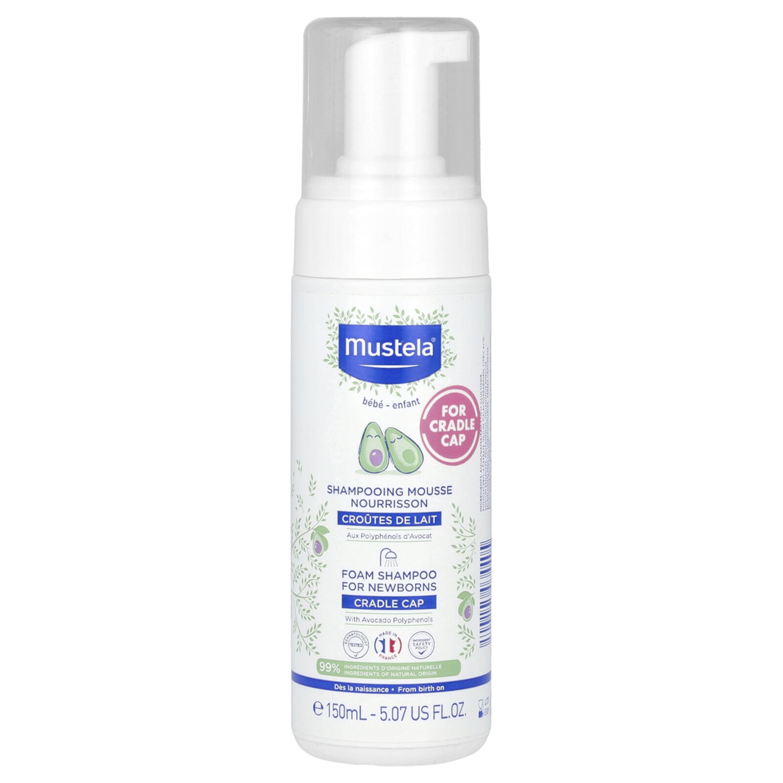 Mustela Foam Shampoo For Newborns 150ml/5.07oz Mustela