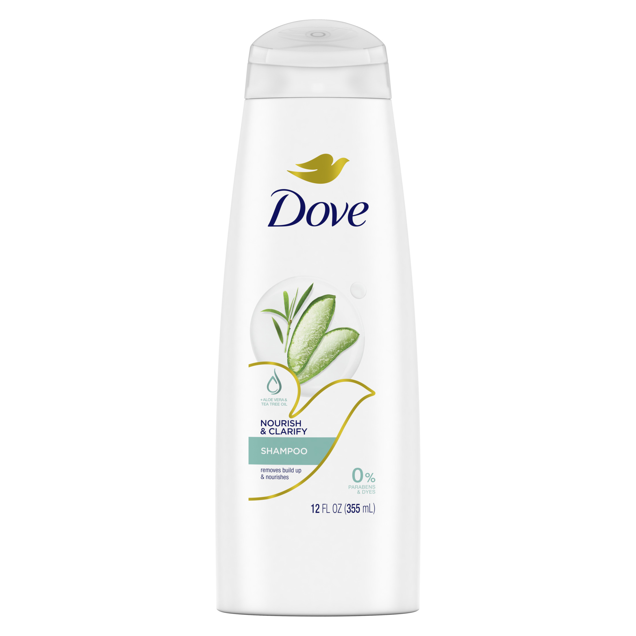 Dove Nourish & Clarifying Shampoo Aloe Vera & Tea Tree Oil, 12 oz Dove