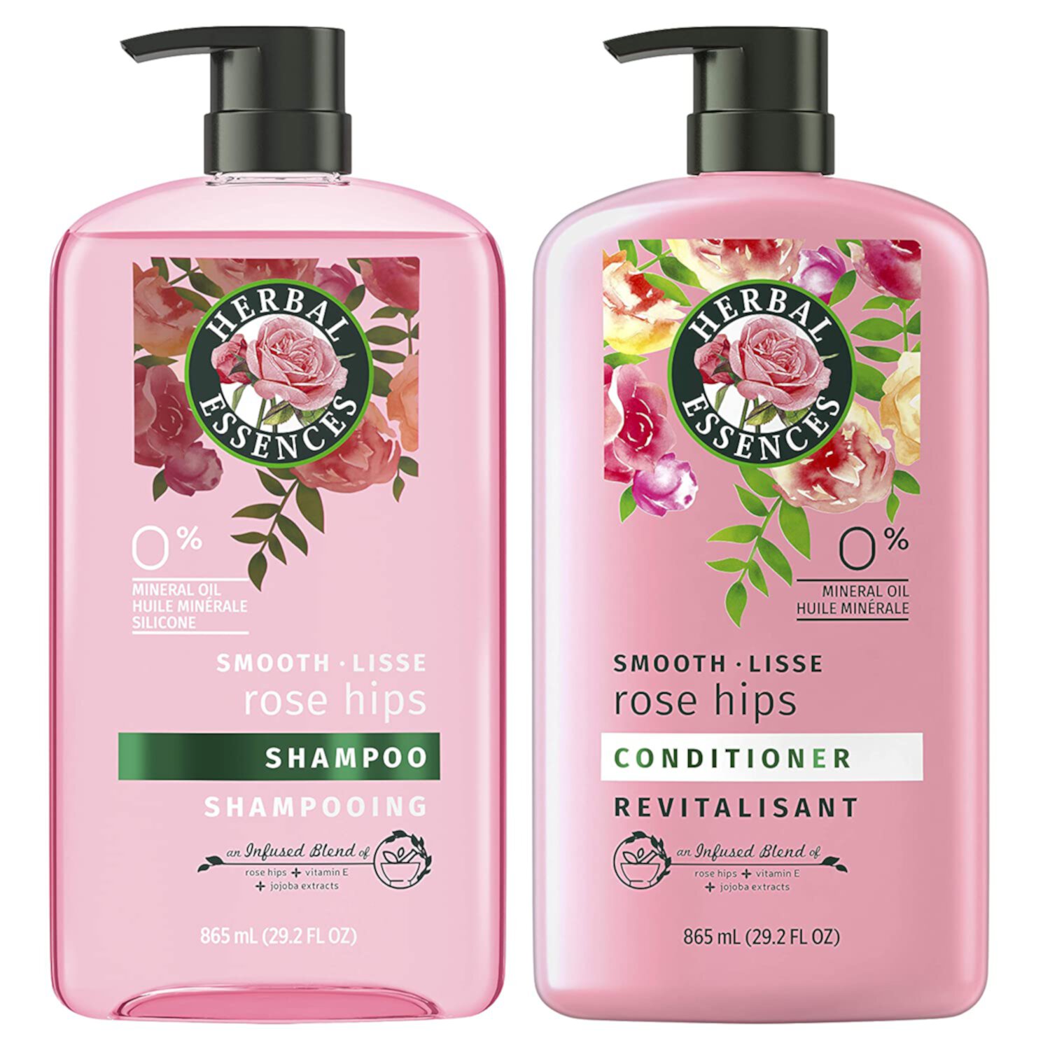 Herbal Essences Shampoo and Conditioner, Vitamin E, Rose Hips and Jojoba Extract, Smooth Collection, Bundle Herbal Essences