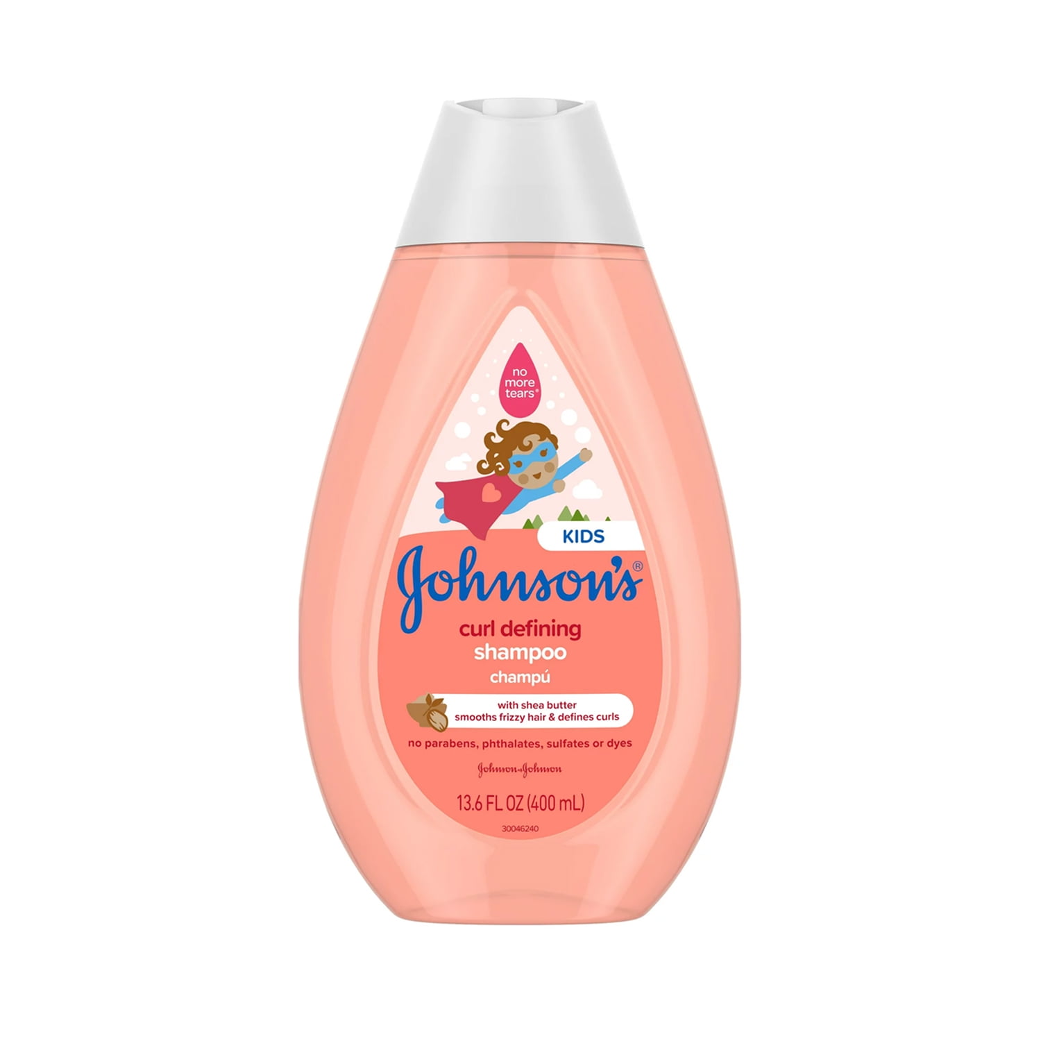 Johnson's Kids Curl Defining Shampoo with Shea Butter, Tear Free Hair Products for Curly Hair, 13.6 oz Johnson's