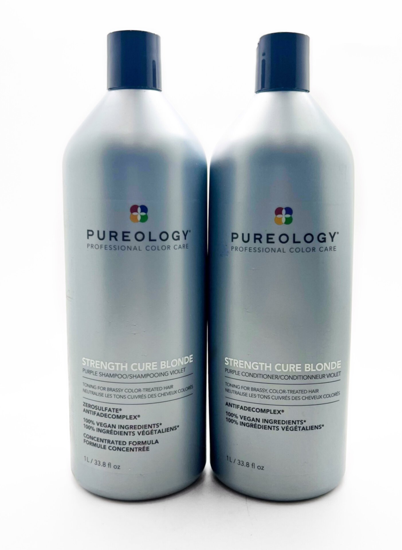 Pureology Strength Cure Best Blonde Purple Shampoo & Conditioner 33.8 oz Duo Pureology