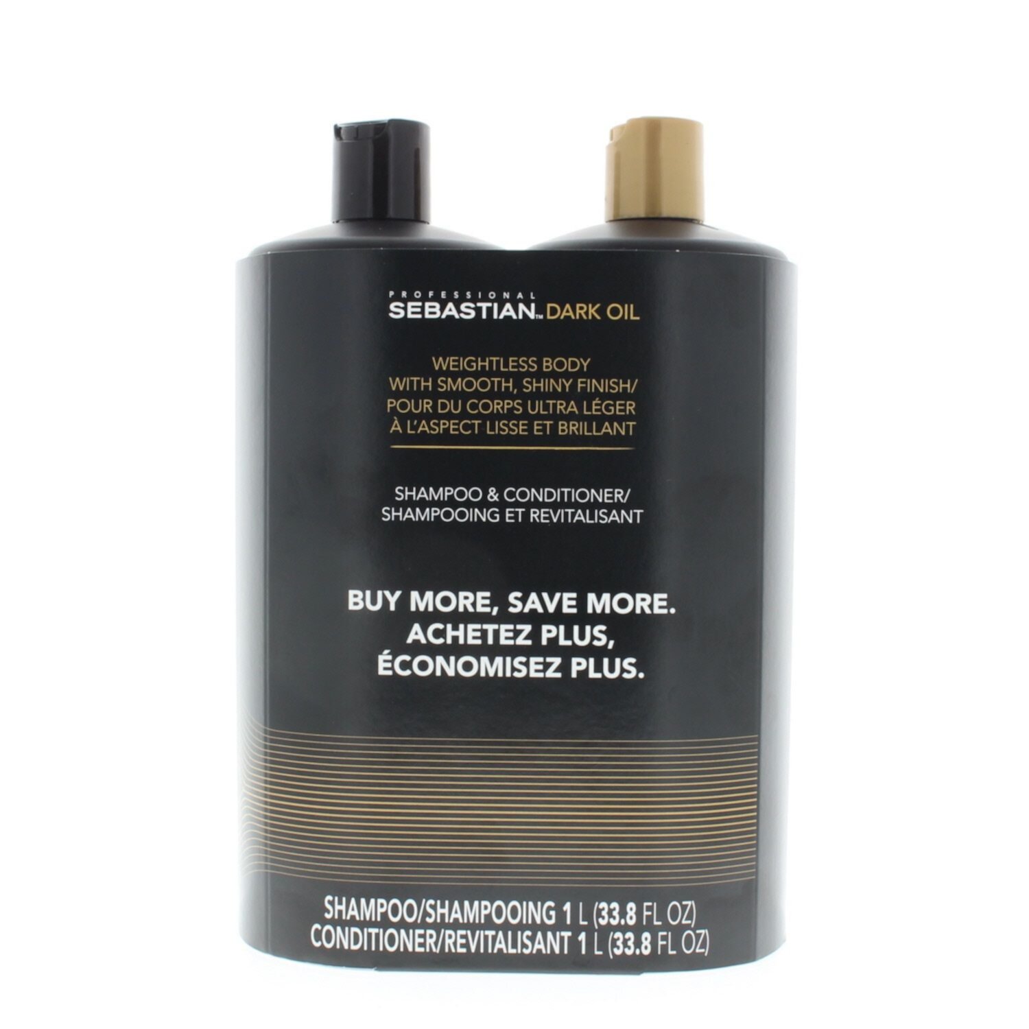 Sebastian Dark Oil Lightweight Shampoo and Conditioner Liter Duo Sebastian Professional