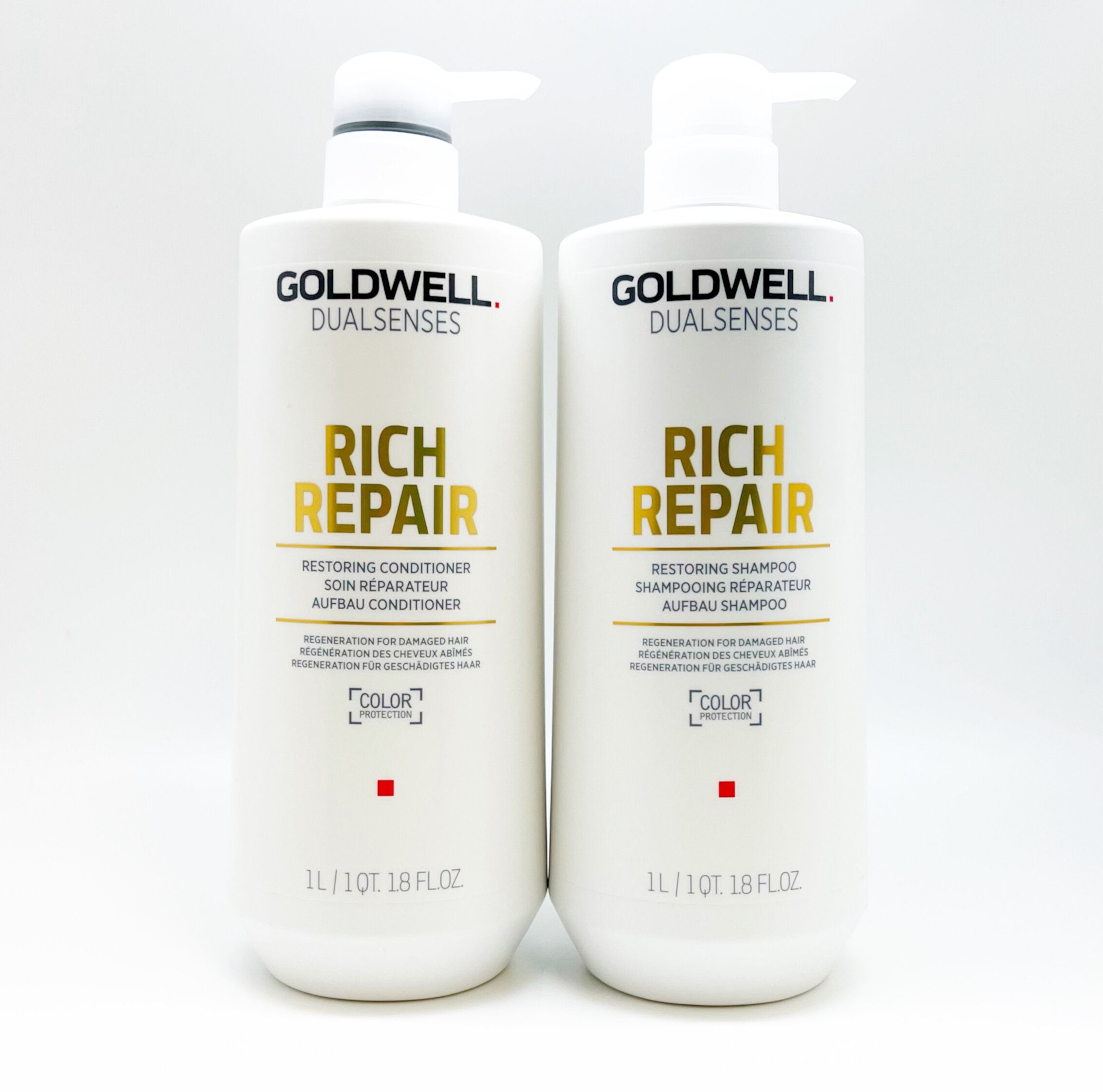 Goldwell Rich Repair Restoring Shampo & Conditioner Duo Liter New Pack Goldwell