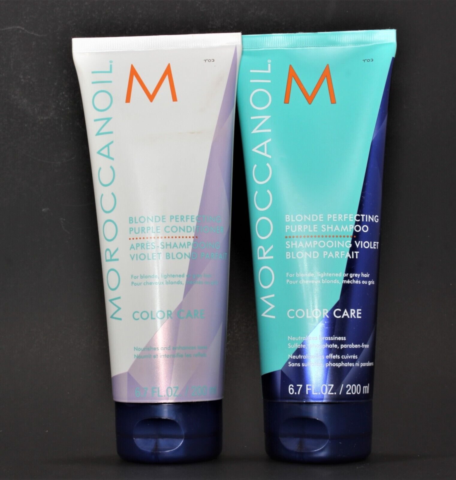 Moroccanoil Blonde Perfecting Purple Shampoo and Conditioner Bundle 6.7oz/200ml Moroccanoil