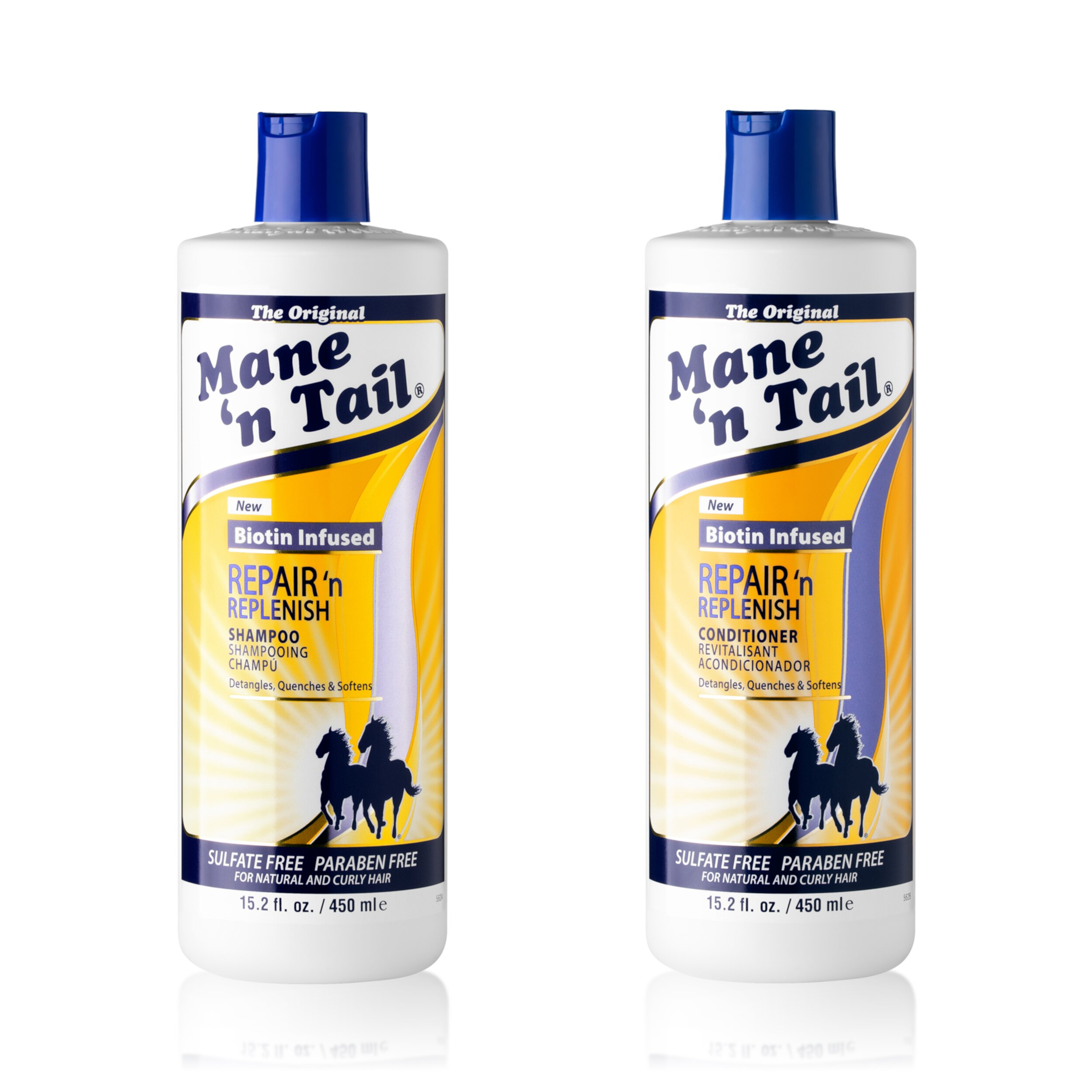 Mane ’n Tail: Repair ’n Replenish Sulfate Free Gentle Cleansing and Replenishing System (15.2 Oz Each) Mane 'n Tail