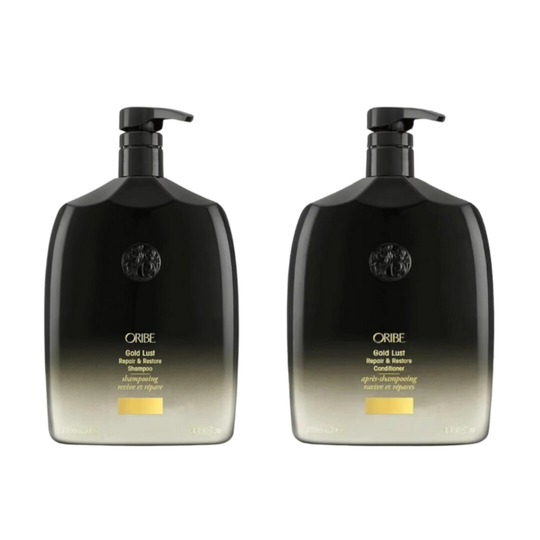 Oribe Gold Lust Repair & Restore Shampoo & Conditioner Liter Duo, Pumps ORIBE