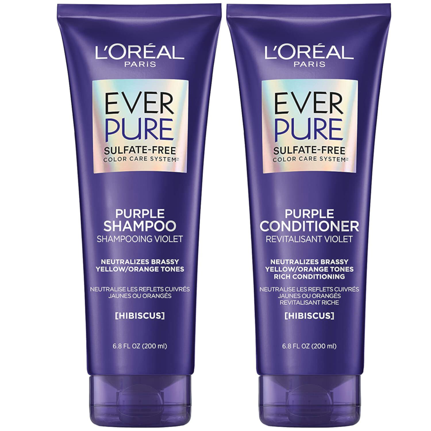 L'Oreal Paris EverPure Brass Toning Purple Sulfate Free Shampoo and Conditioner, 8.5 Ounce (Set of 2) L'Oréal Paris