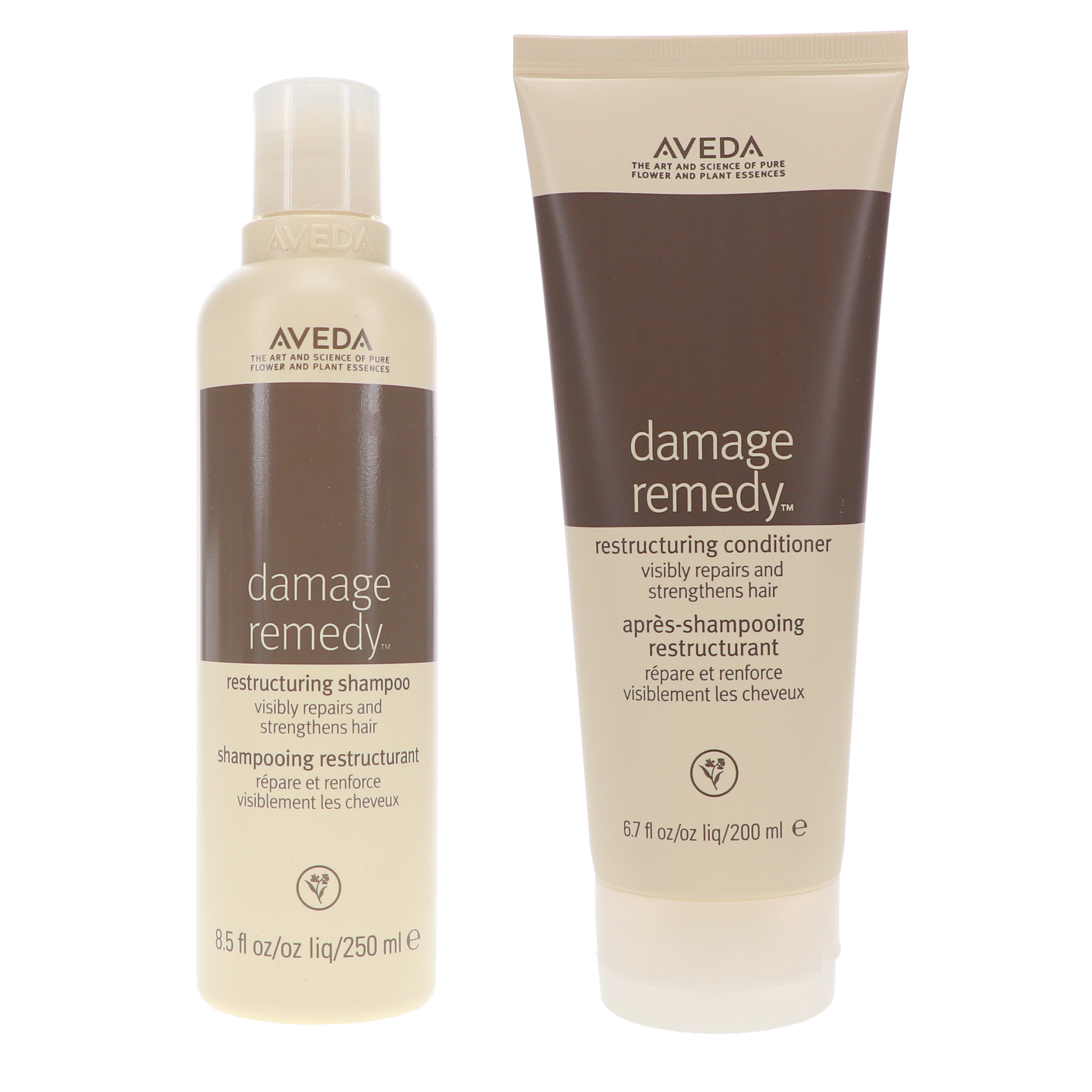 Aveda Damage Remedy Shampoo 8.5 oz & Damage Remedy Conditioner 6.7 oz Combo Pack Aveda