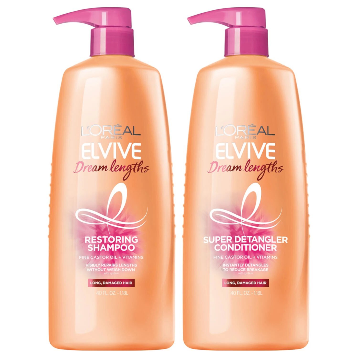 L'Oreal Paris Elvive Dream Lengths Shampoo & Conditioner Kit, 40 Fluid Ounce L'Oréal Paris