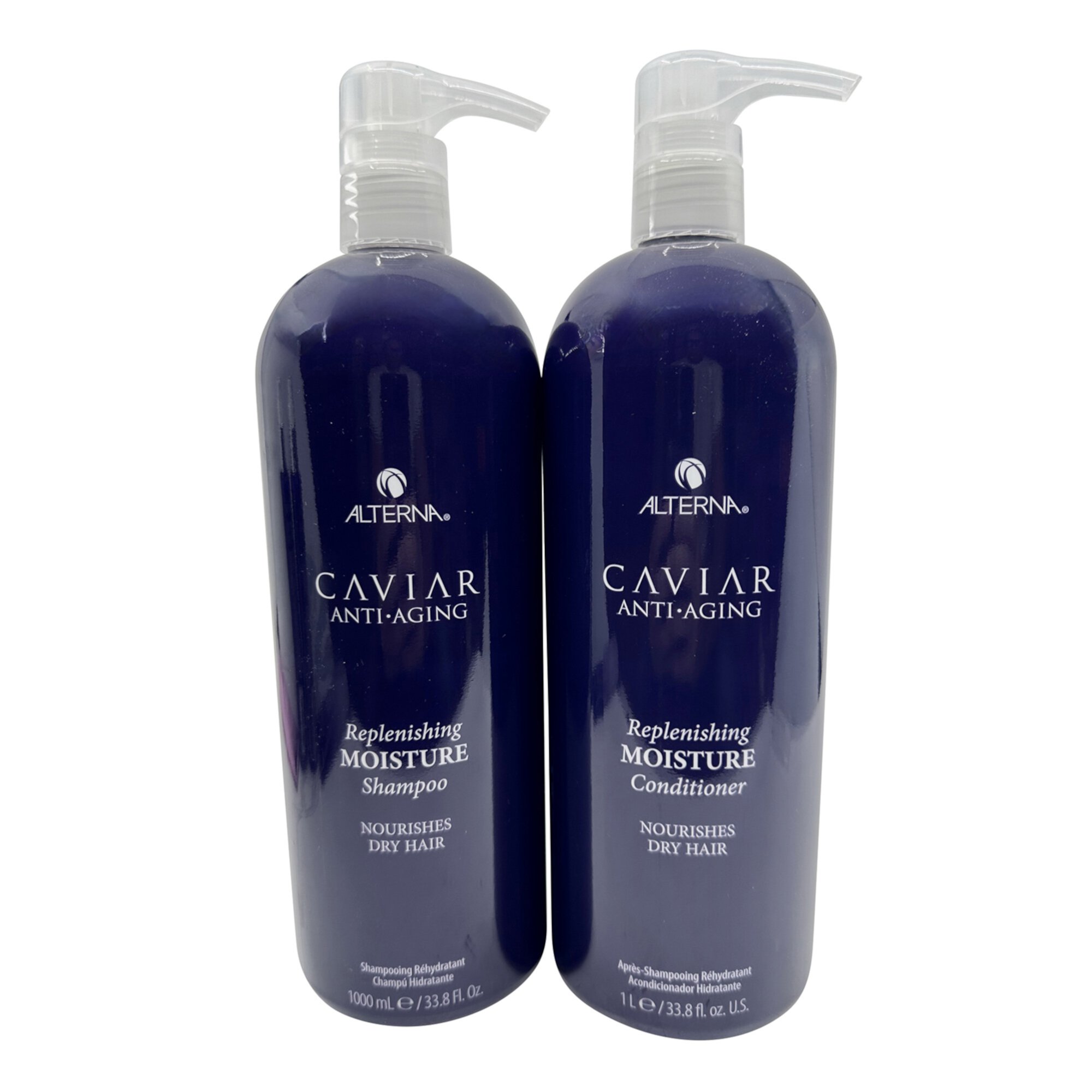 Alterna Caviar Moisture Shampoo and Conditioner 33.8 oz Liter Duo Alterna