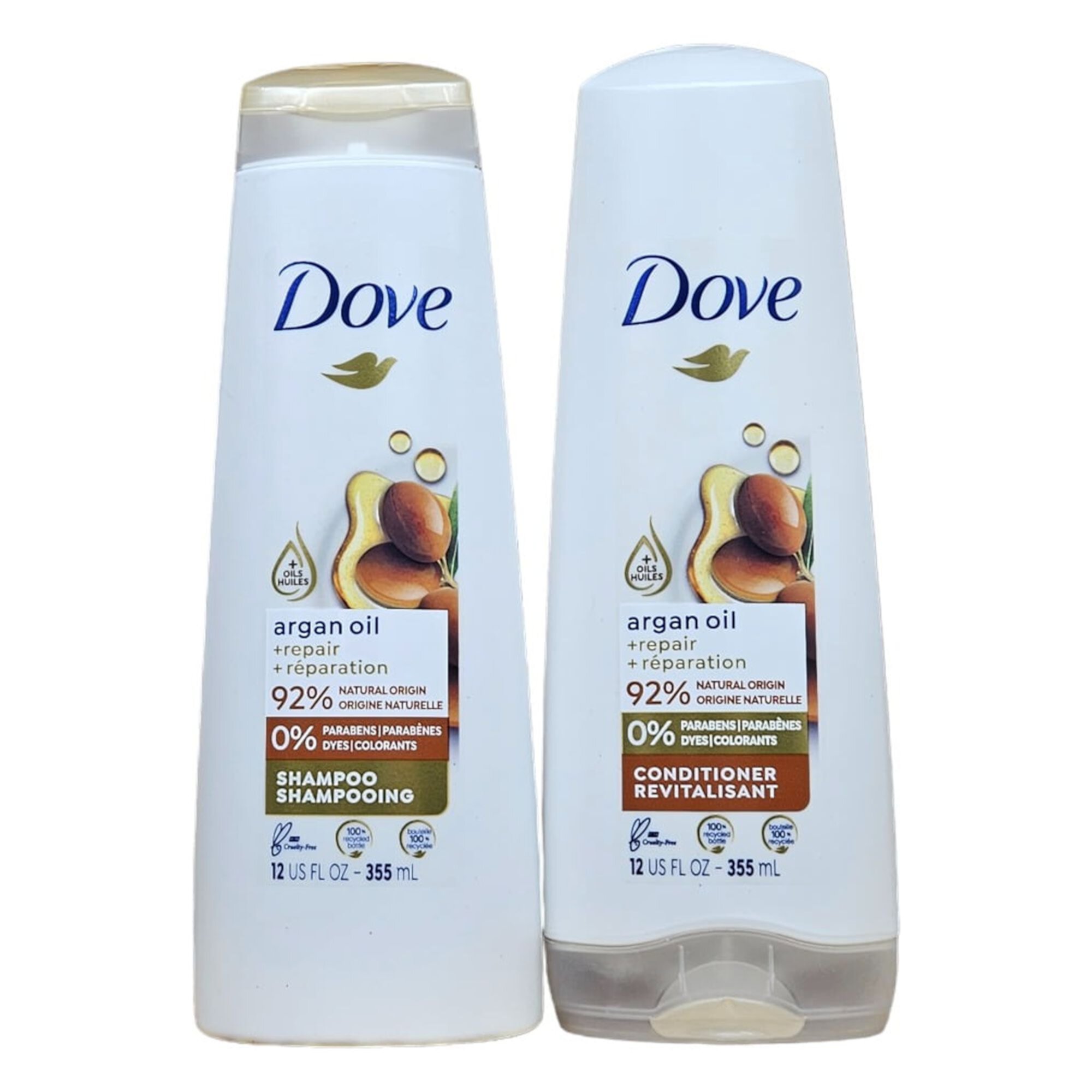 Dove Beauty Argan Oil and Repair Shampoo & Conditioner Set 12oz Dove