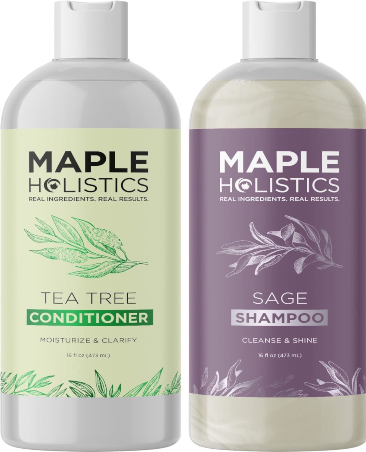 Maple Holistics Sage Shampoo and Tea Tree Conditioner (2 pack) Maple Holistics