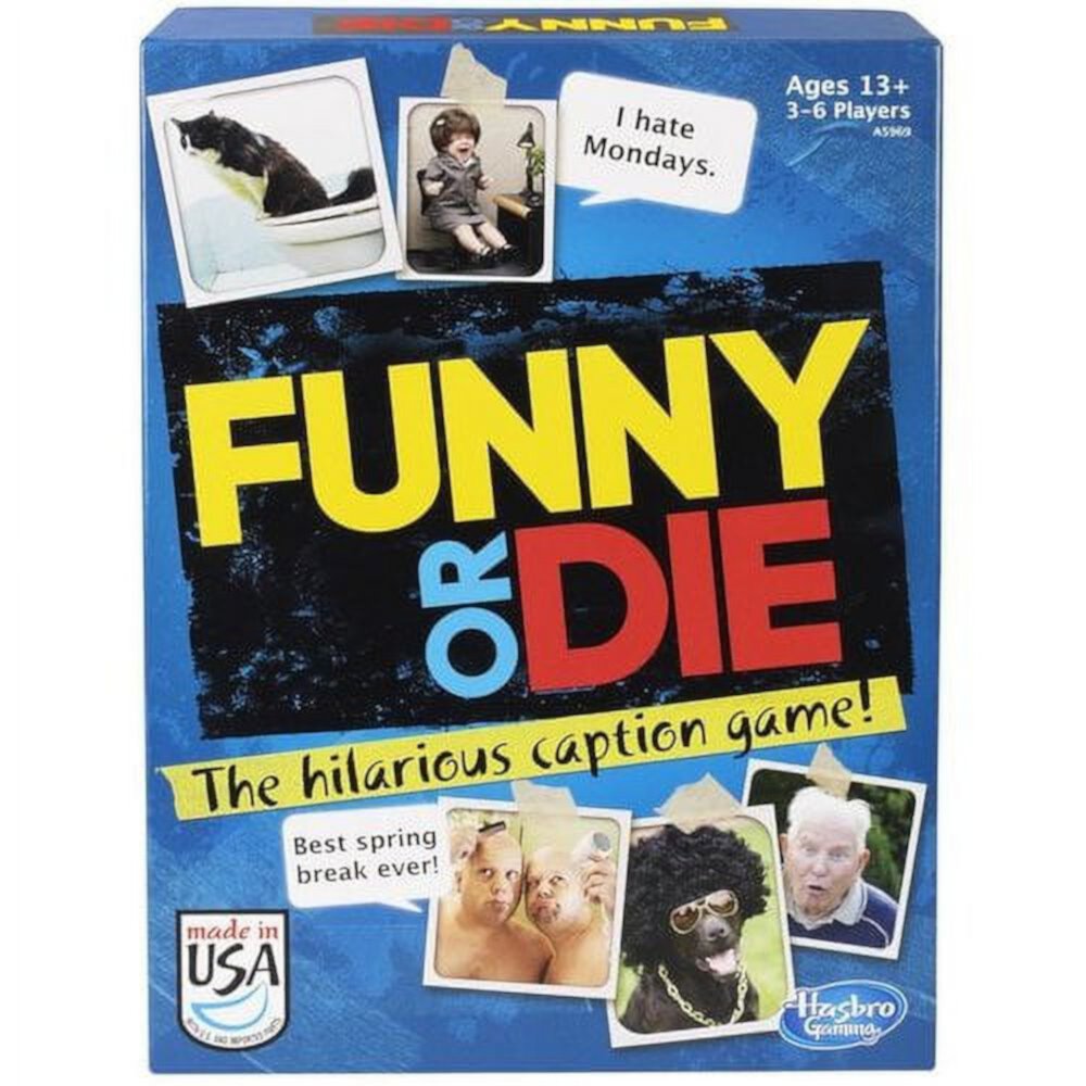 Игра Funny or Die: веселые сравнения, 247 карт, для 2-6 игроков, новое состояние Hasbro