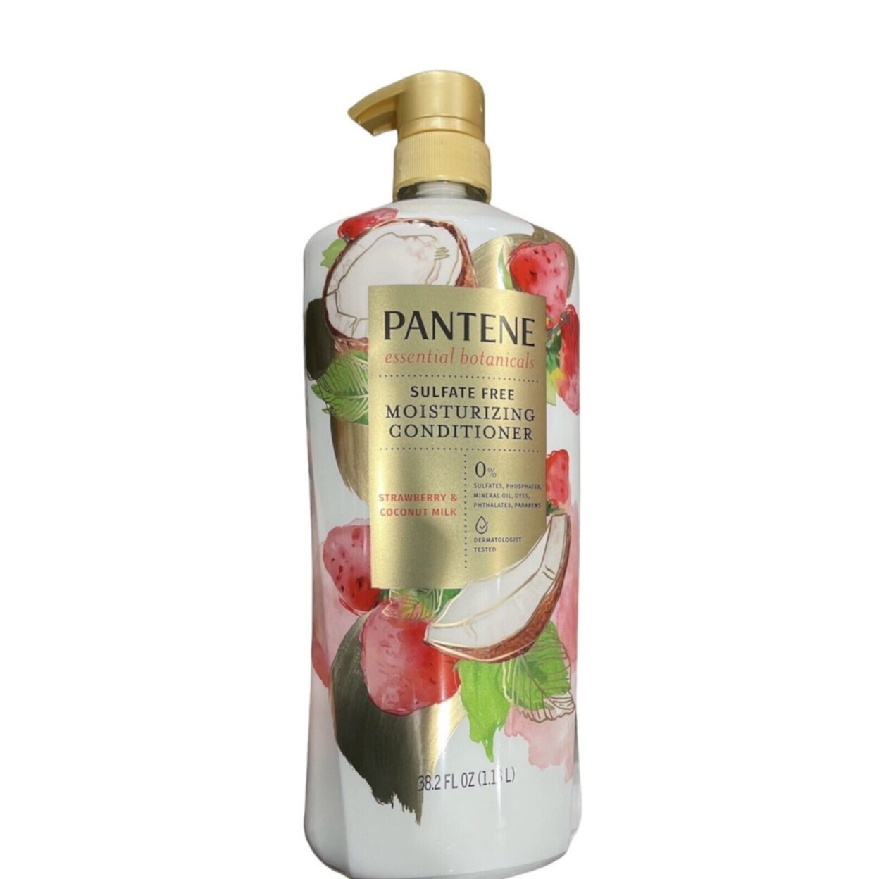 Pantene Essential Botanicals Strawberry and Coconut Conditioner 38.2 Fl Oz Pantene