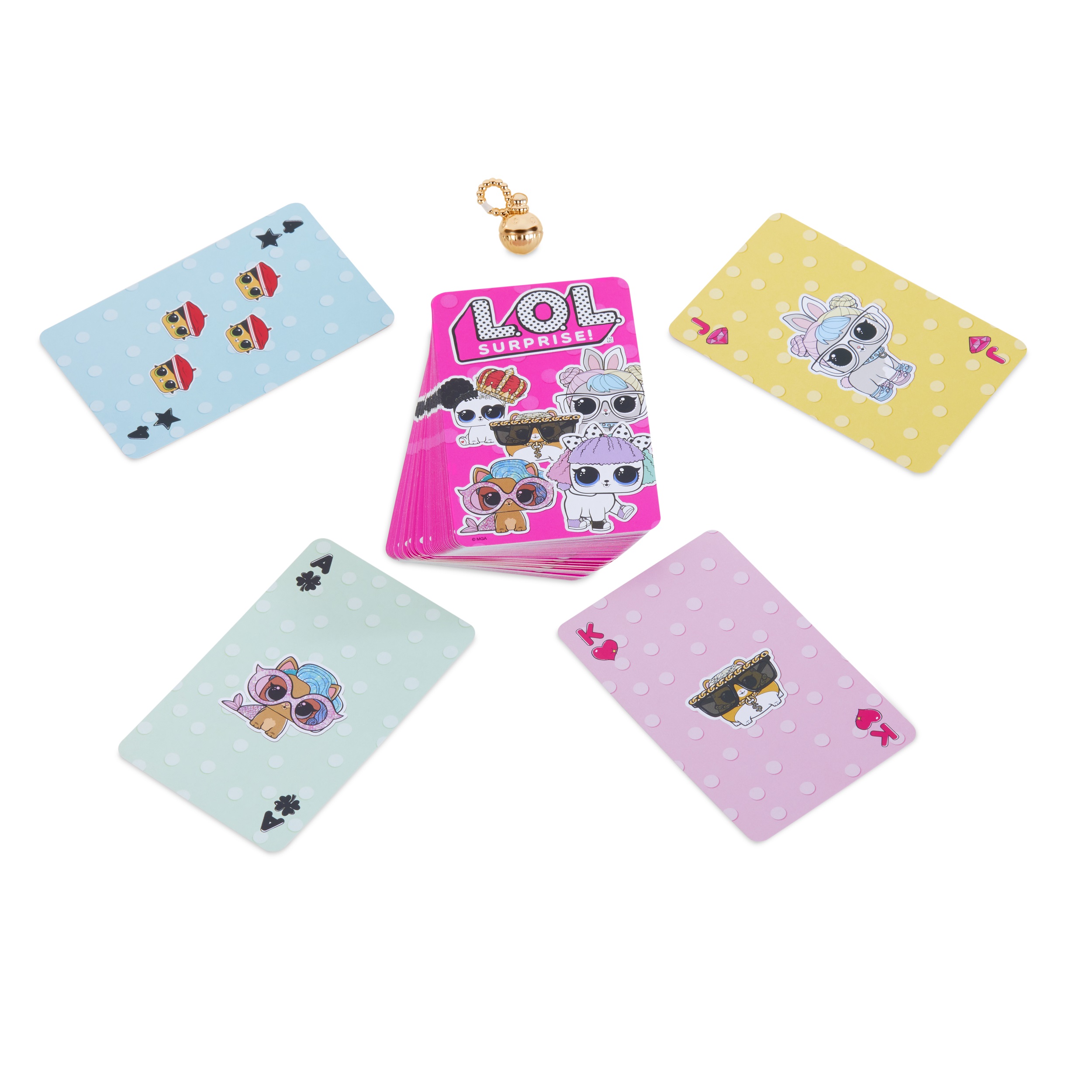 LOL Surprise: Playing Cards - Pets With A Clip-On Charm, Great Gift for Kids Ages 4 5 6+ L.O.L. Surprise!