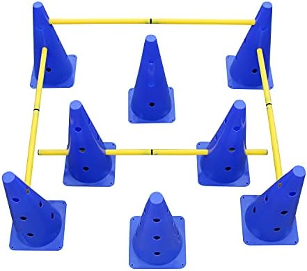 Get Out! Hurdle Cone Set – Training Cones and Agility Poles, Adjustable Agility Ladder Speed Training Equipment for Kids Get Out!