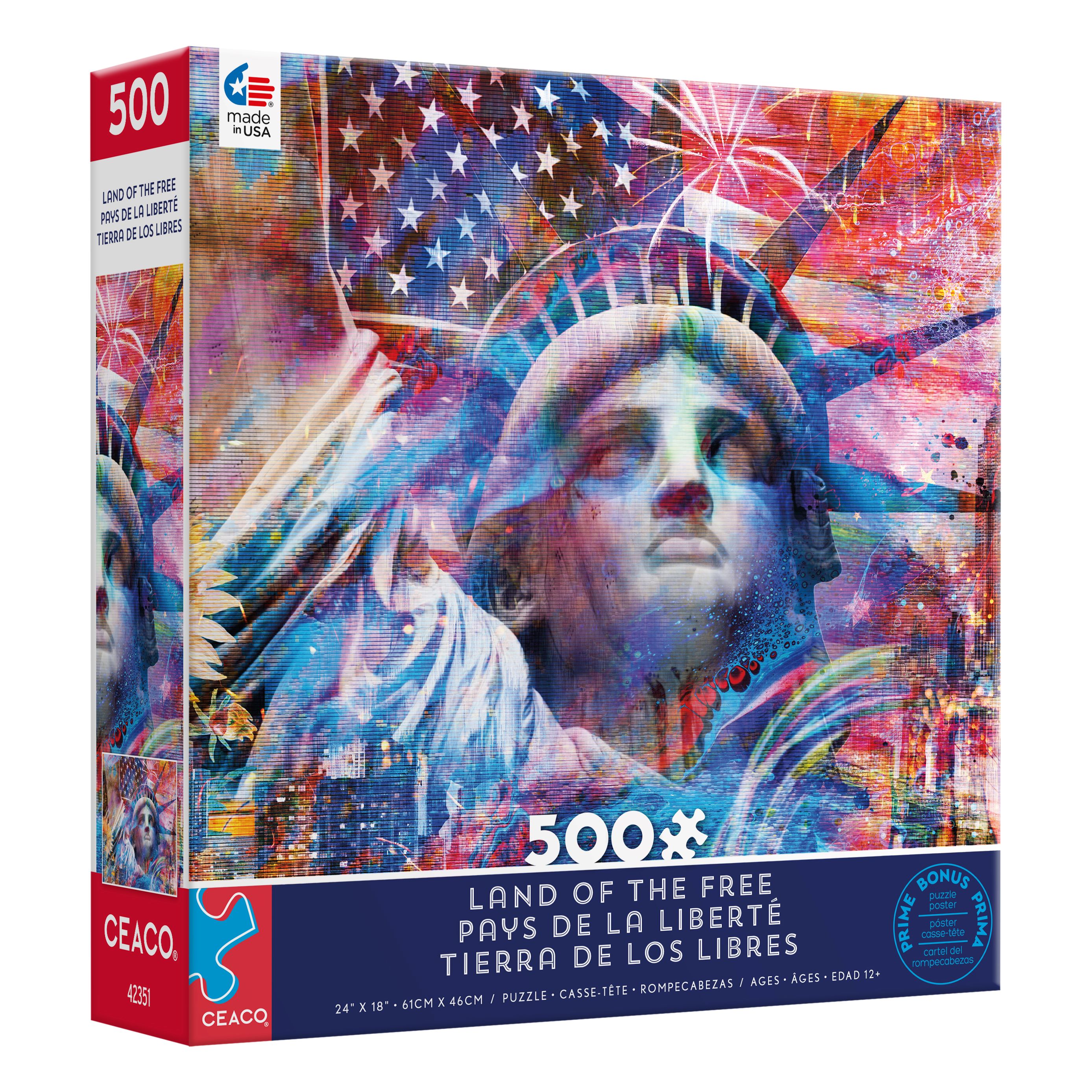 Ceaco Stars and Stripes 500 Piece Interlocking Jigsaw Puzzle Ceaco