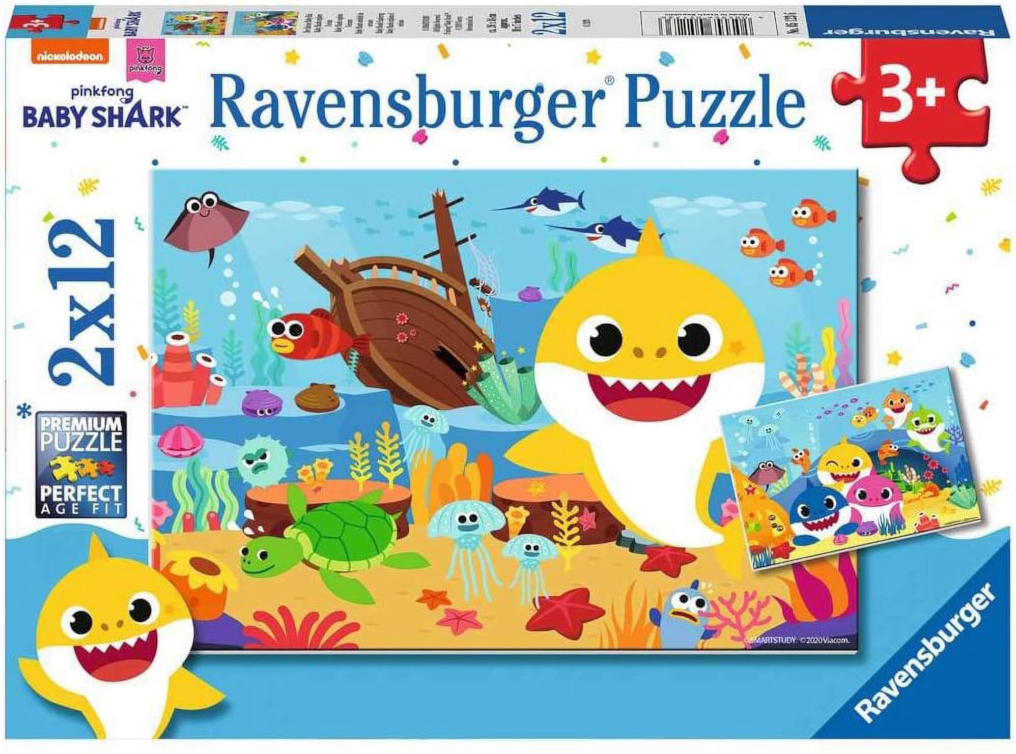 Ravensburger children's puzzle - 05123 The little baby shark - puzzle  with 2x12 parts Ravensburger