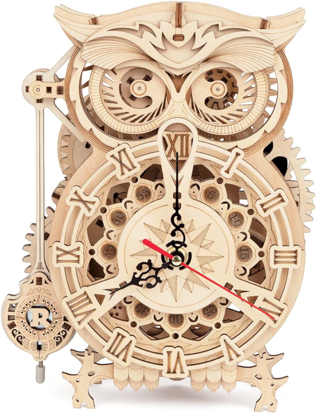 ROKR 3D Puzzle Owl Clock - Mechanical Model Building Kit for Adults 161PCS Clock Creative Gift Home Decor for Family ROKR