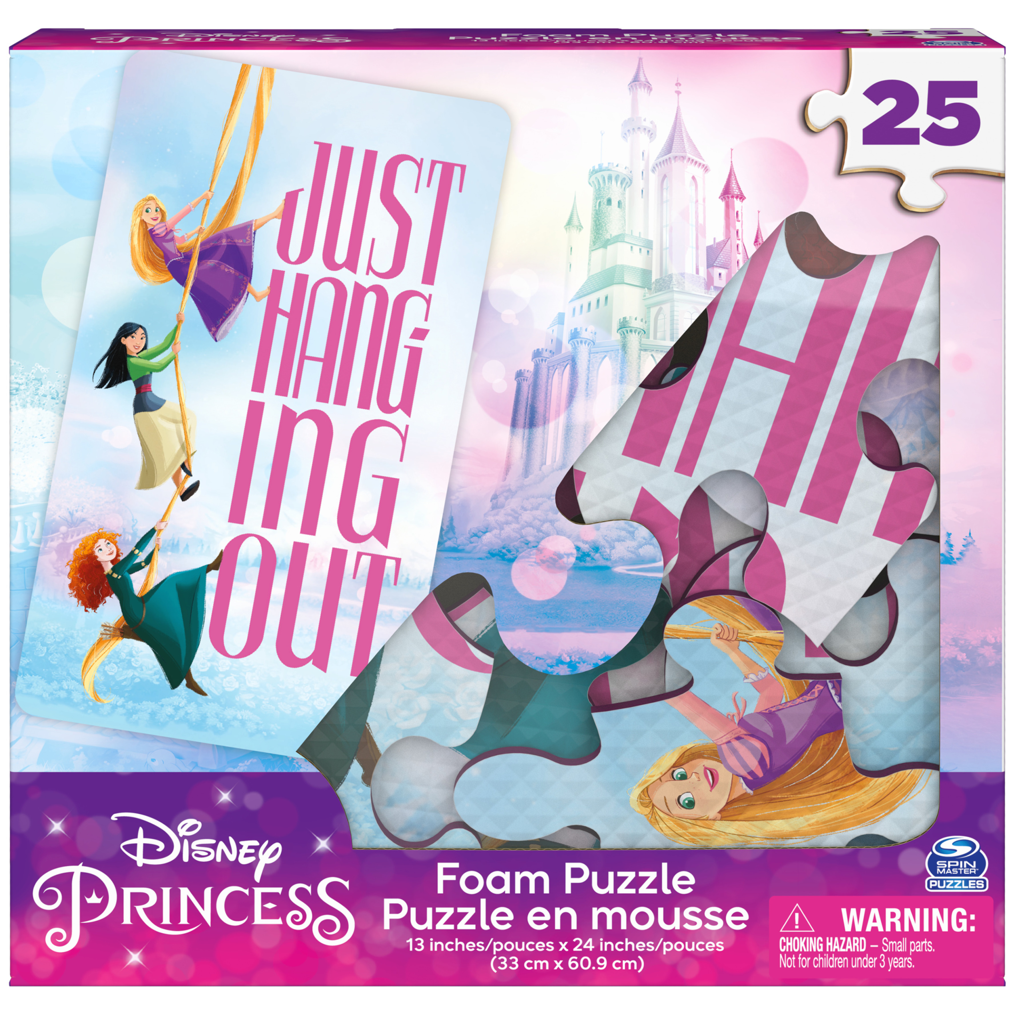 Disney Princess, 25-Piece Foam Jigsaw Puzzle, for Kids Ages 4 and up Spin Master Games