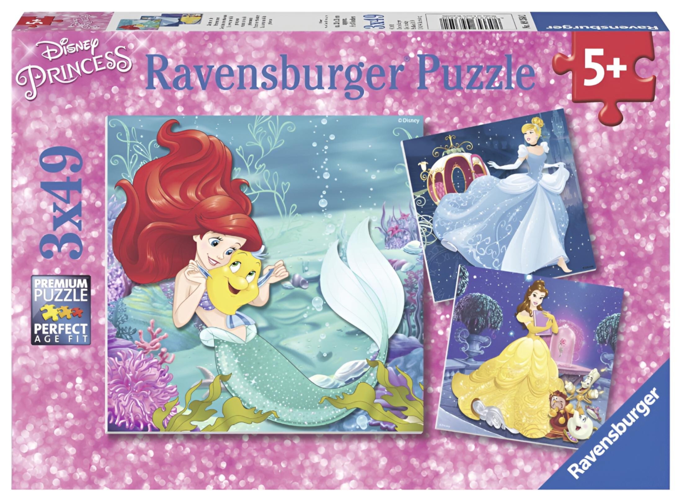 Ravensburger - Disney Princesses - Three 49 Piece Kids Jigsaw Puzzles Ravensburger