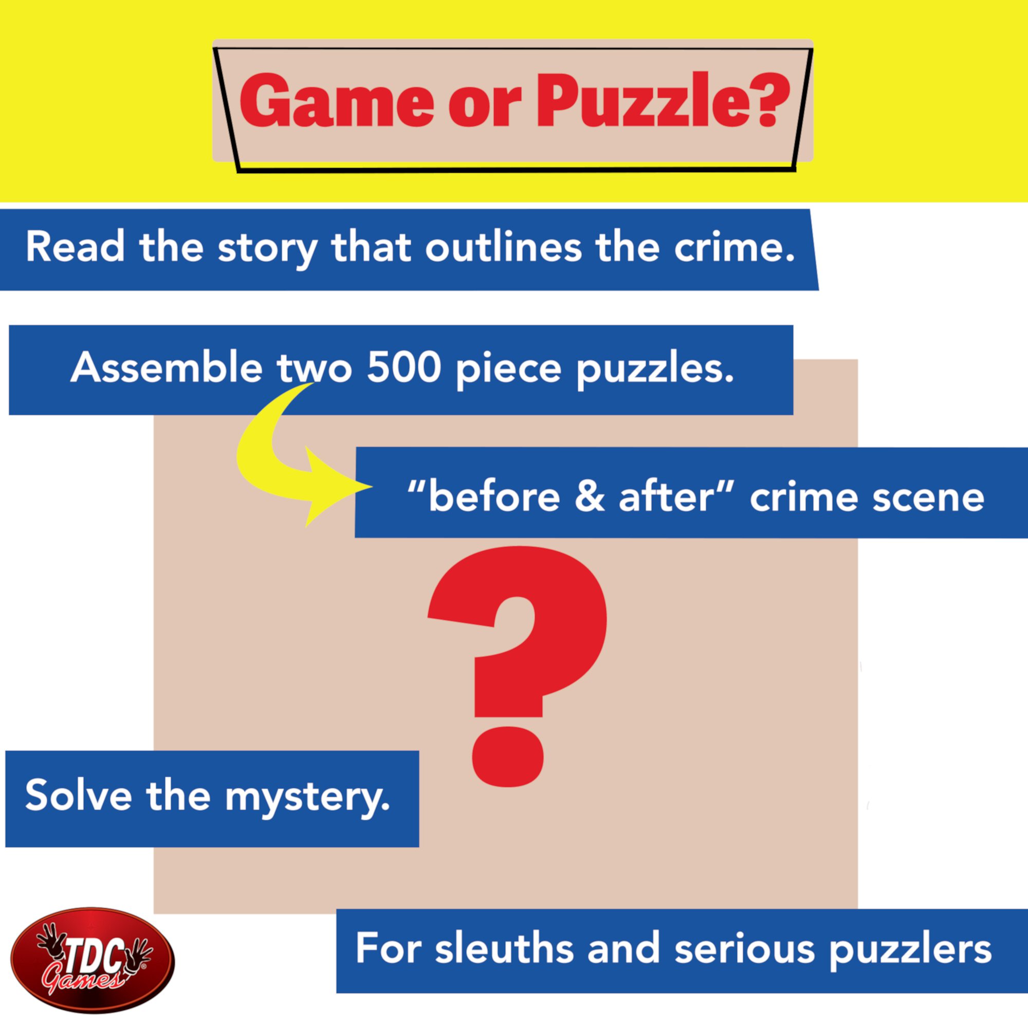 TDC Games Alphabet Mystery Jigsaw Puzzle - A Is for Arson 2 Puzzles, 500 Pc TDC Games