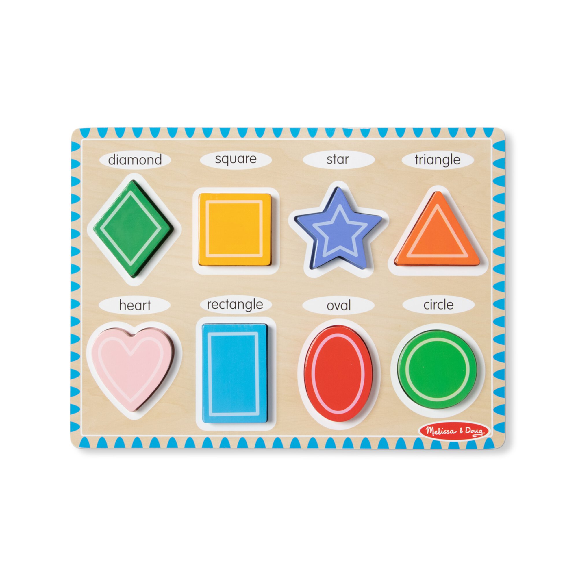 Melissa & Doug Shapes Wooden Chunky Puzzle (8 pcs) - FSC Certified Melissa & Doug