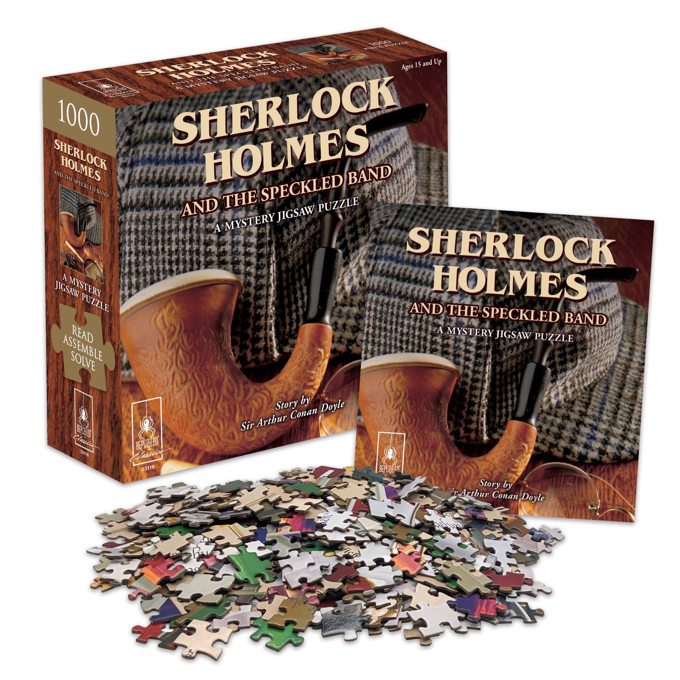 Murder Mystery Party | Classic Mystery Jigsaw Puzzle, Sherlock Holmes, 1,000 Piece Jigsaw Puzzle University Games