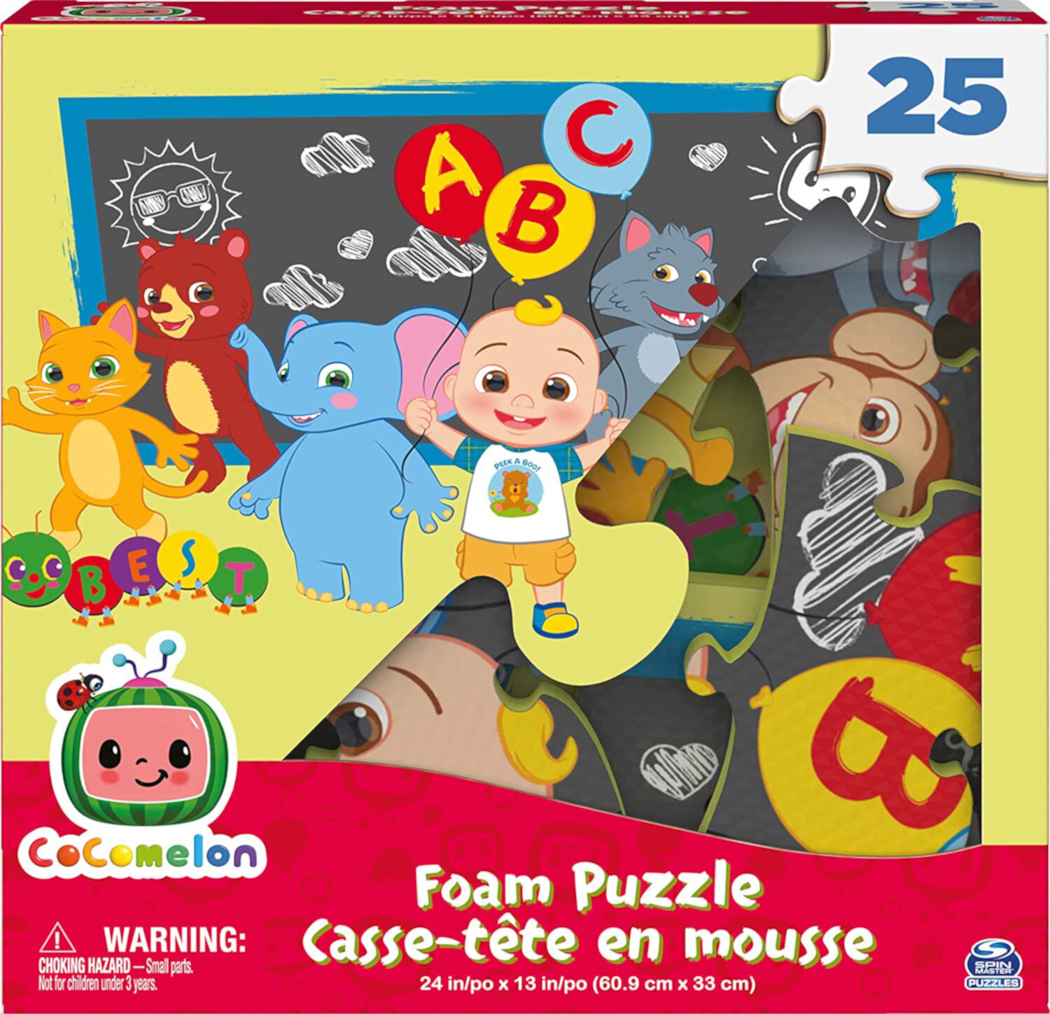 COCOMELON 25 Piece Foam Jigsaw Puzzle Mat 24” X 13” Classroom Best Friends CoComelon