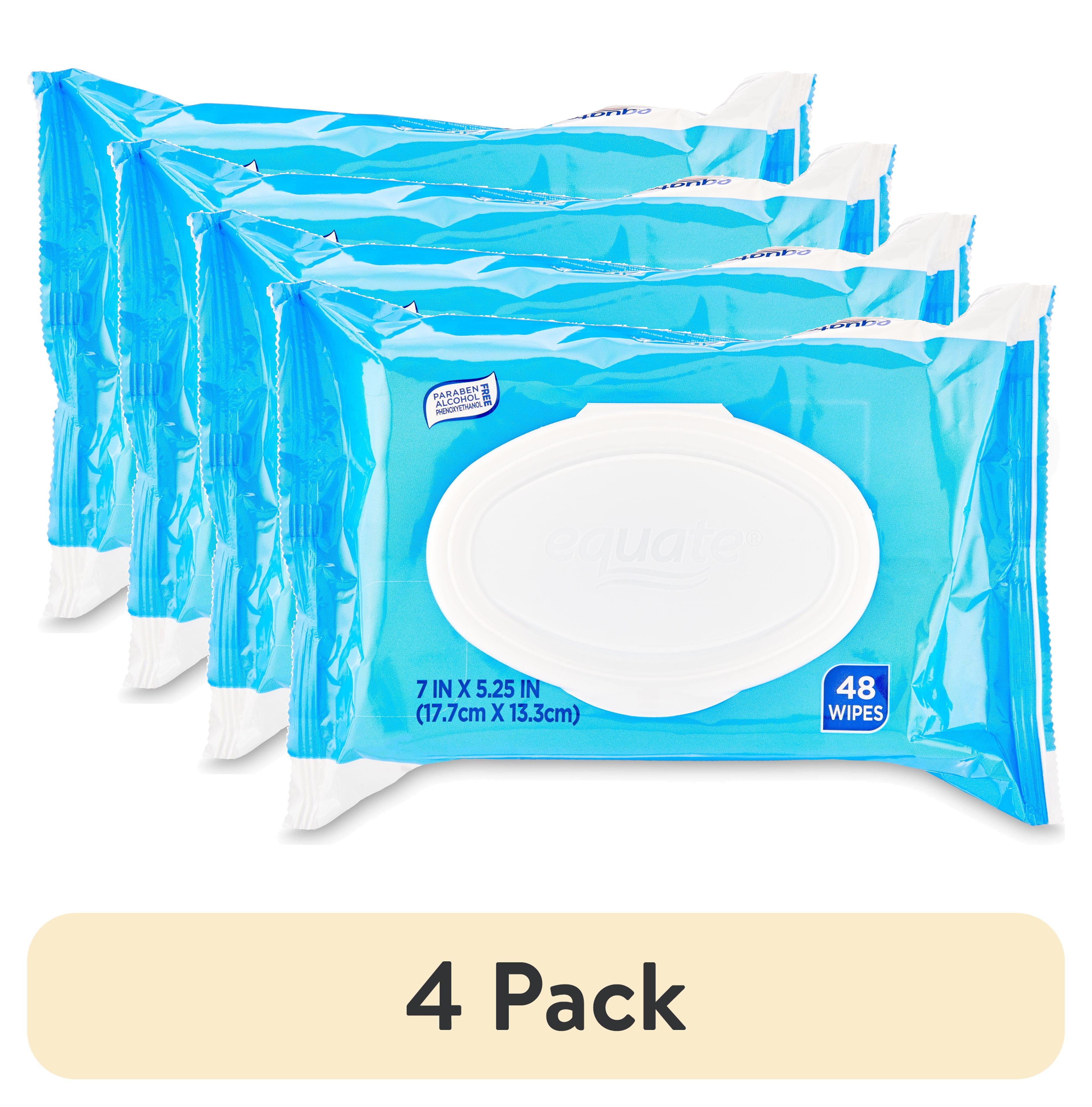 (4 pack) Equate Fresh Scent Flushable Wipes, 48 Count Equate