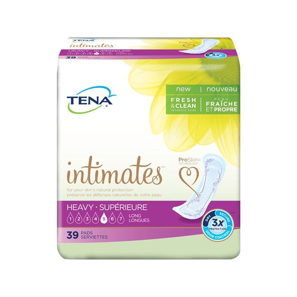 Intimates Pads Long, Heavy Absorbency,39 countAIR DRY LAYER: Allows for all-around circulation while locking fluid into the absorbent core, helping maintain a natural.., By TENA Tena