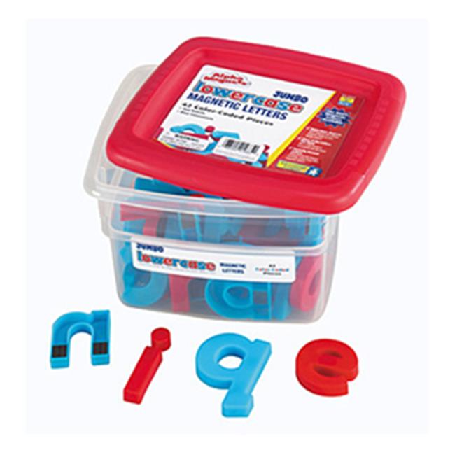 Alphamagnets Jumbo Lowercase Color-Coded Magnetic Pieces, Set of 42 Learning Resources