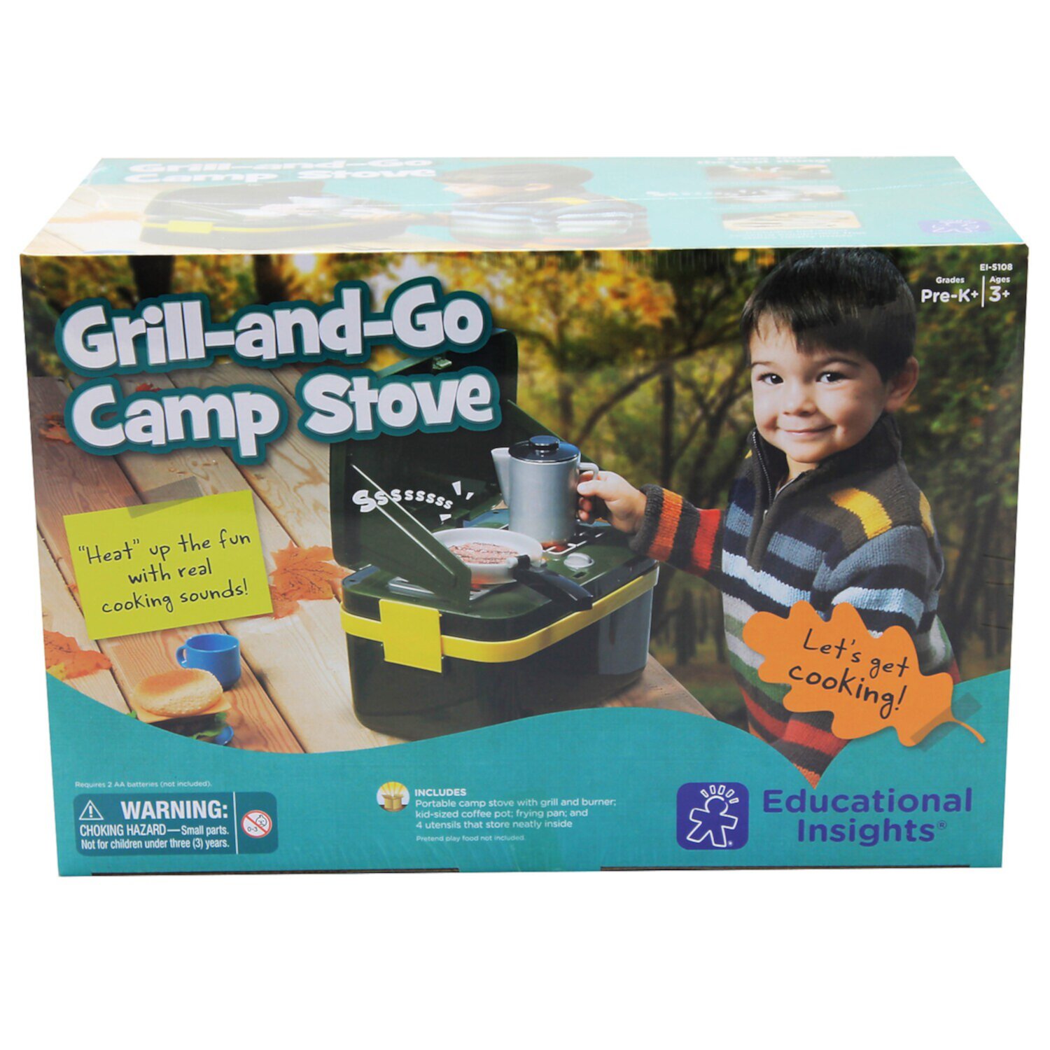 Educational Insights Lets Pretend Grill & Go Camp Stove 5108 Learning Resources